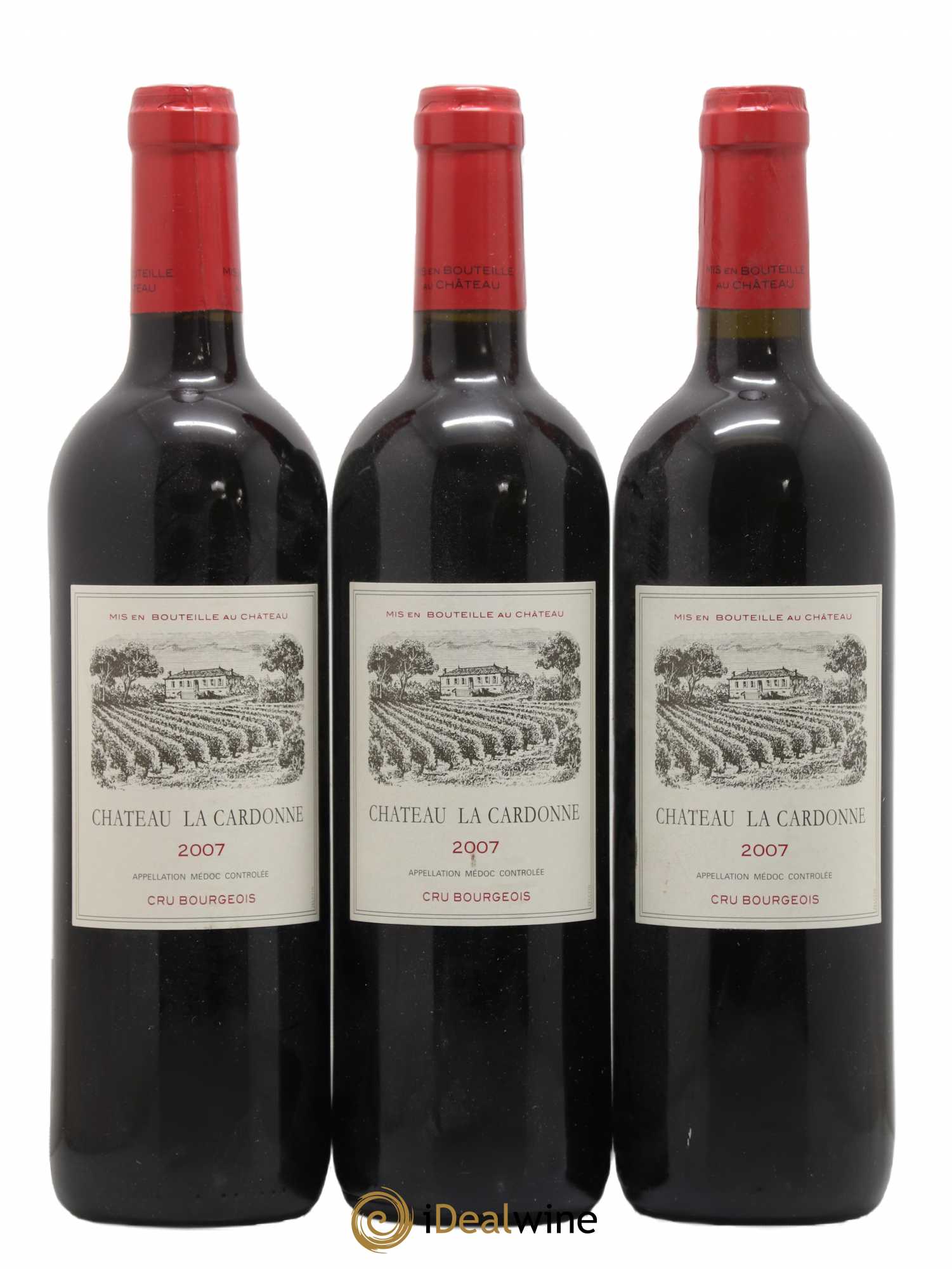 Château la Cardonne Cru Bourgeois 2007 - Lot de 3 bouteilles - 0