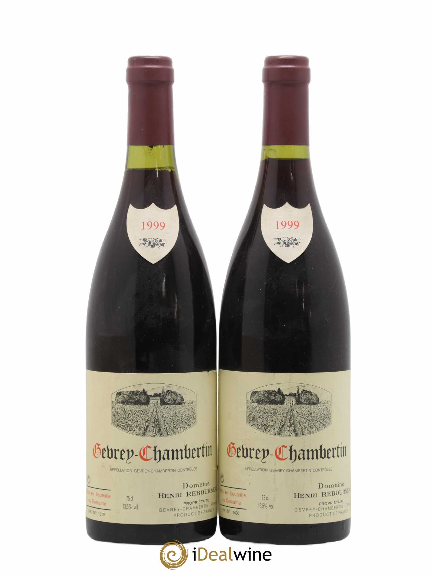 Gevrey-Chambertin Henri Rebourseau (Domaine) 1999 - Lot de 2 bouteilles - 0