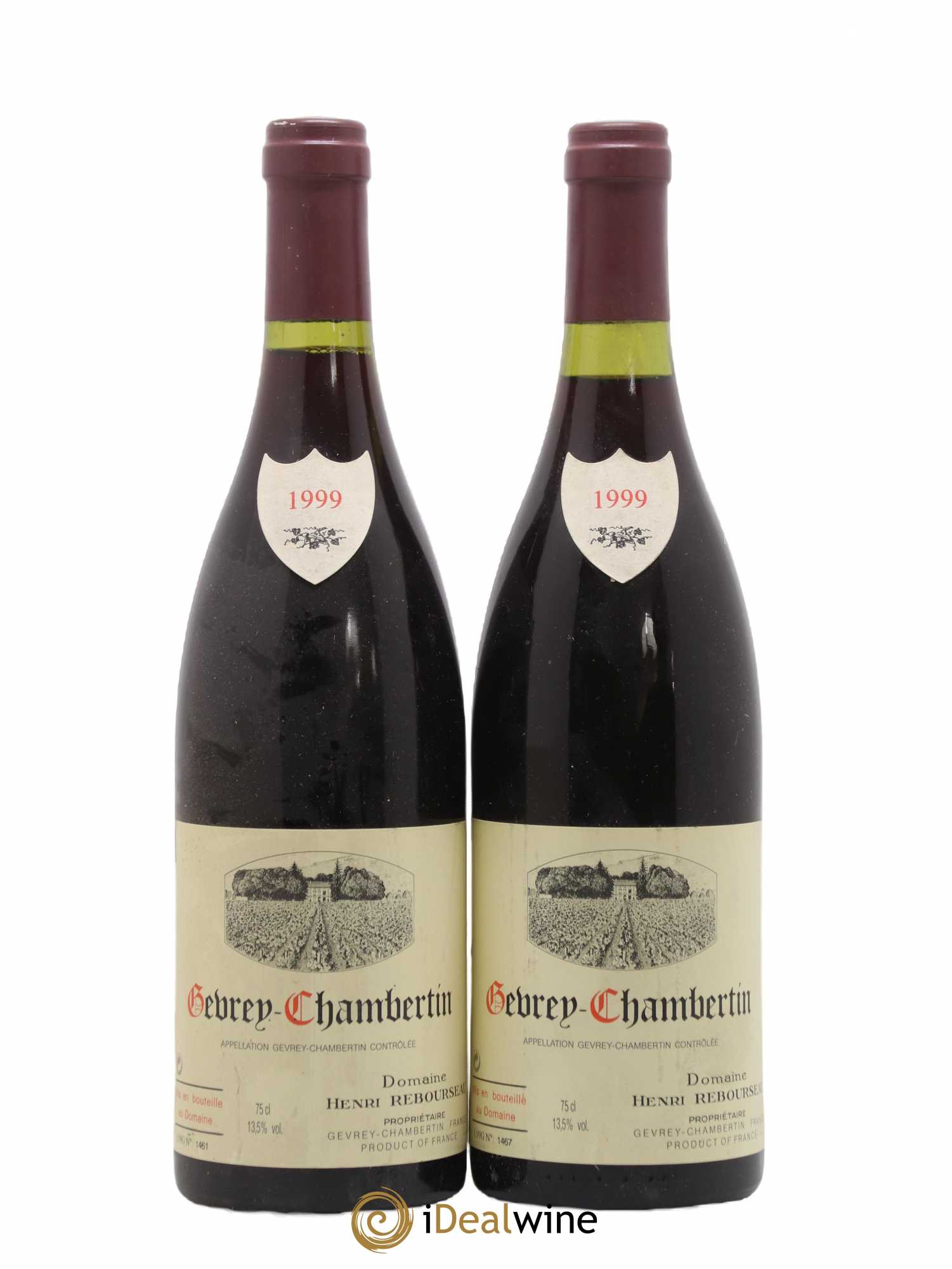 Gevrey-Chambertin Henri Rebourseau (Domaine) 1999 - Lot de 2 bouteilles - 0