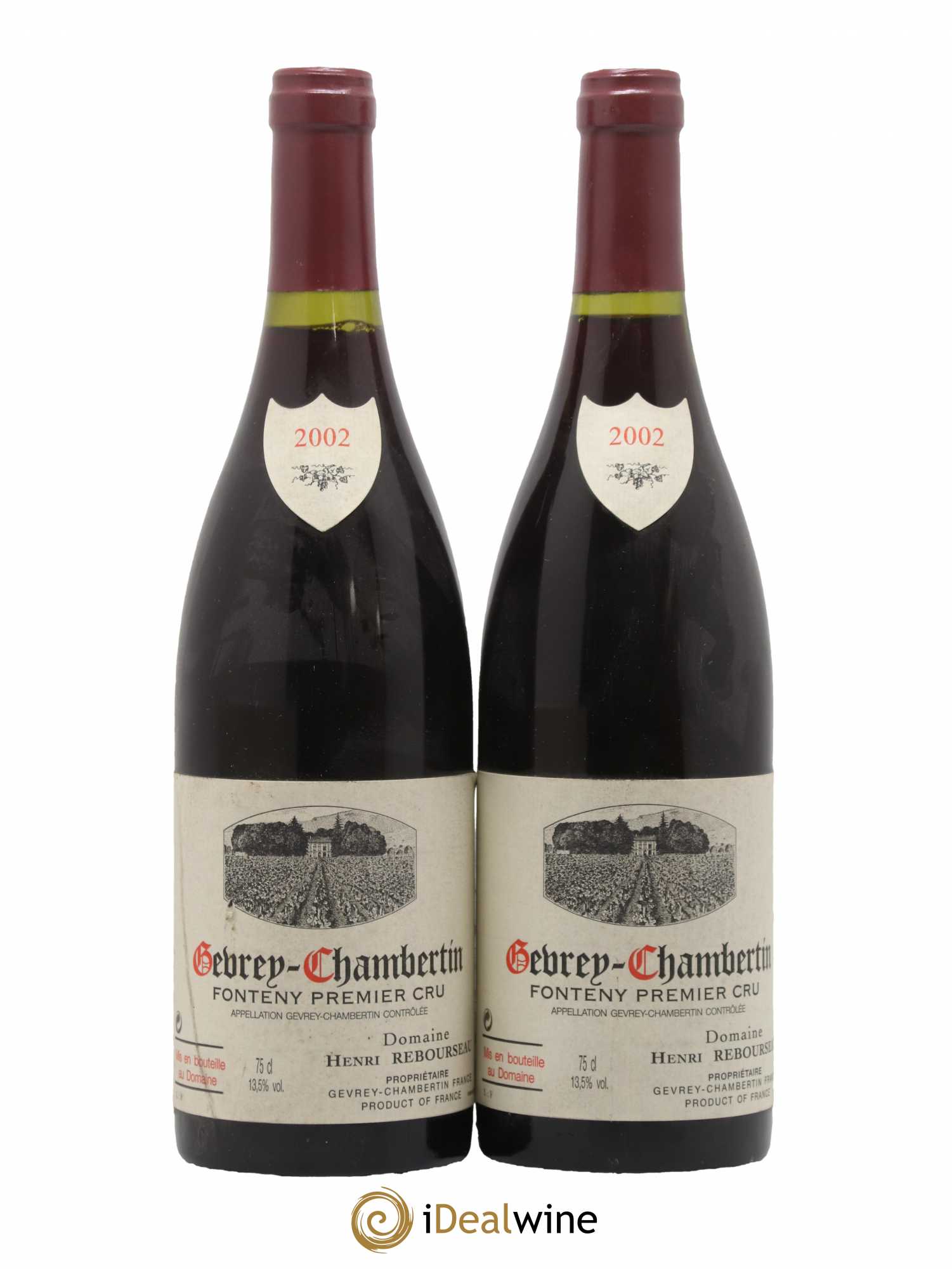 Gevrey-Chambertin 1er Cru Fonteny Henri Rebourseau (Domaine) 2002 - Lot de 2 bouteilles - 0