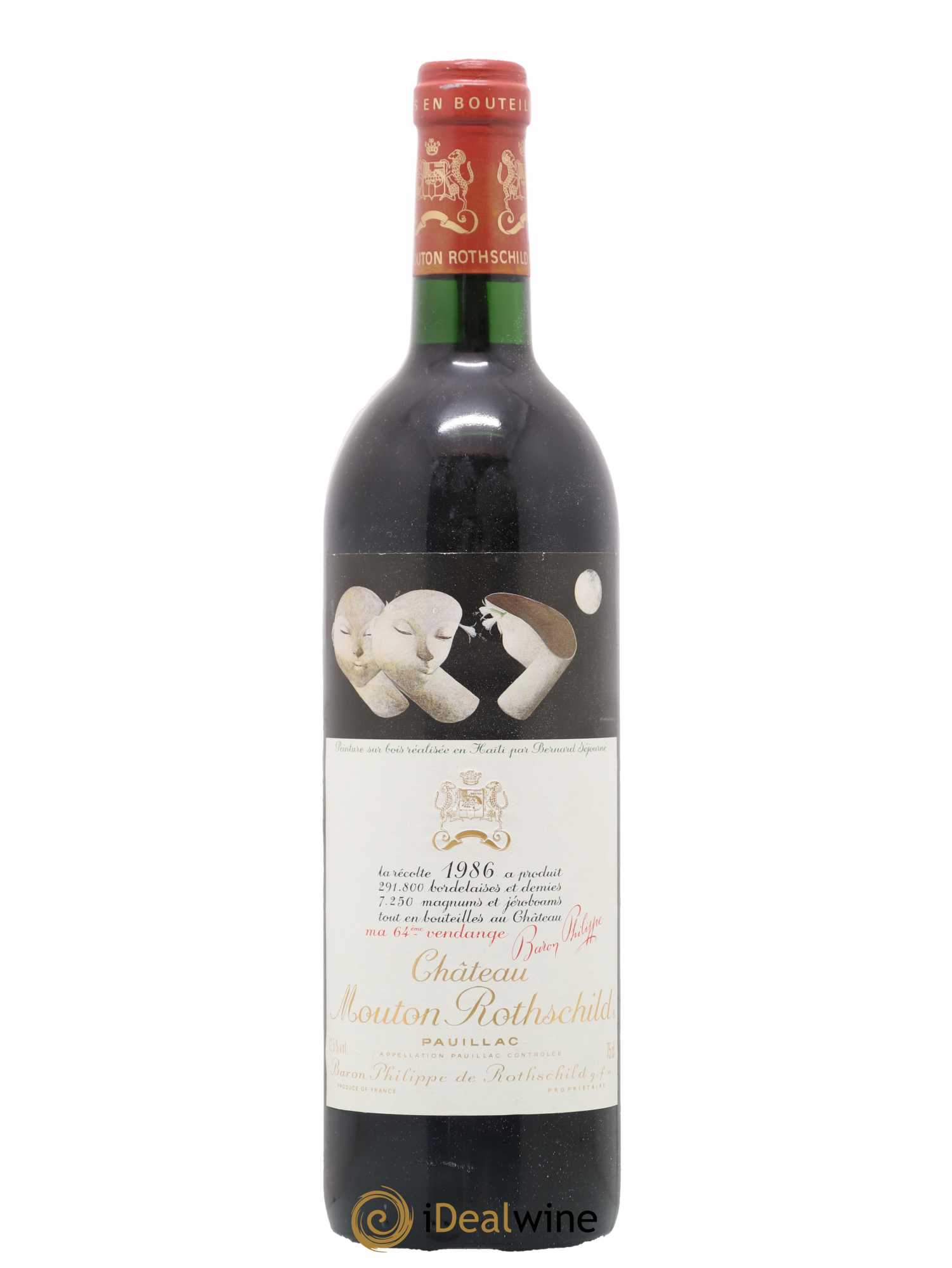 Château Mouton Rothschild 1er Grand Cru Classé 1986 - Lot de 1 bouteille - 0