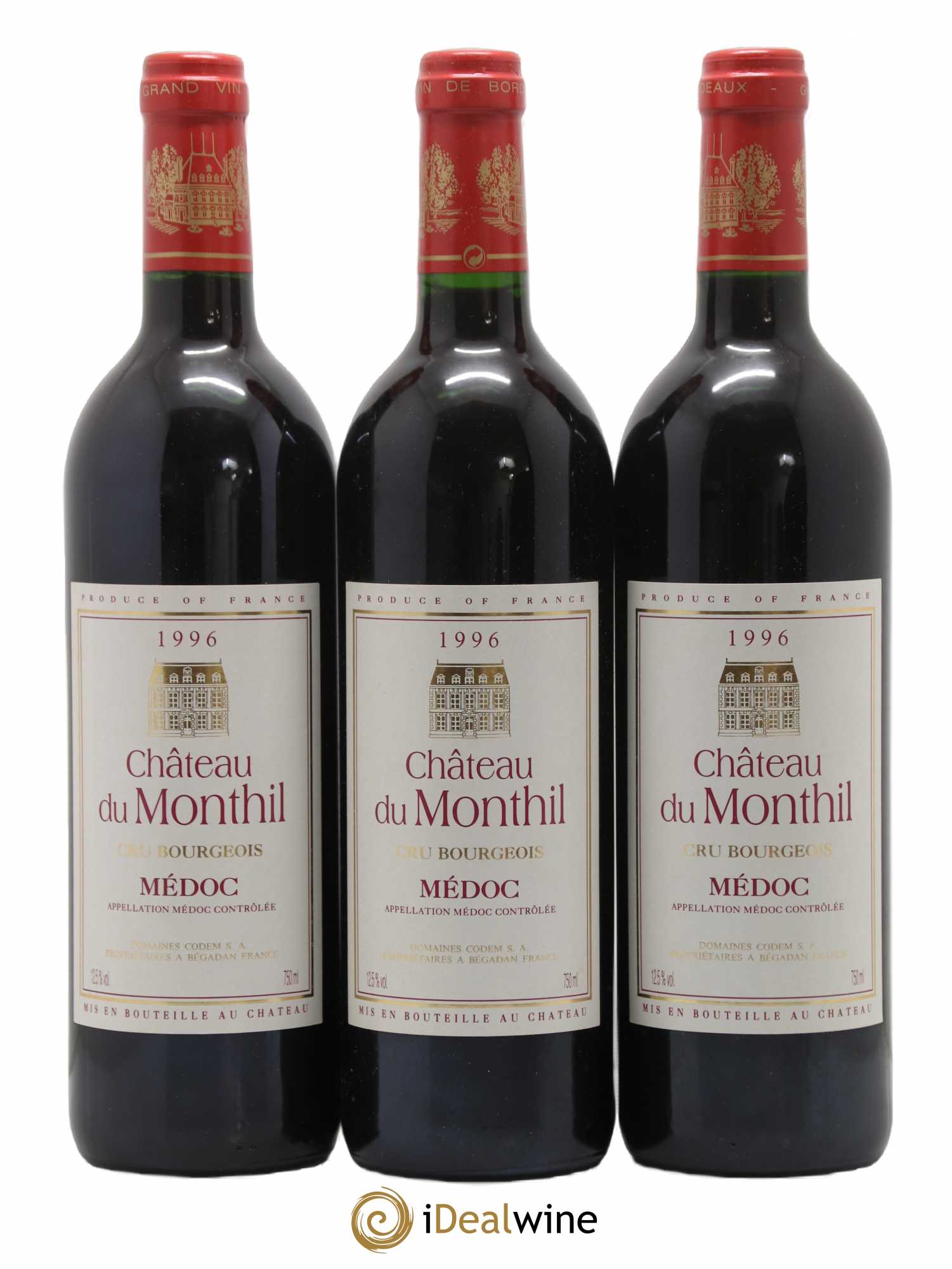 Château du Monthil Cru Bourgeois 1996 - Lot de 6 bouteilles - 1
