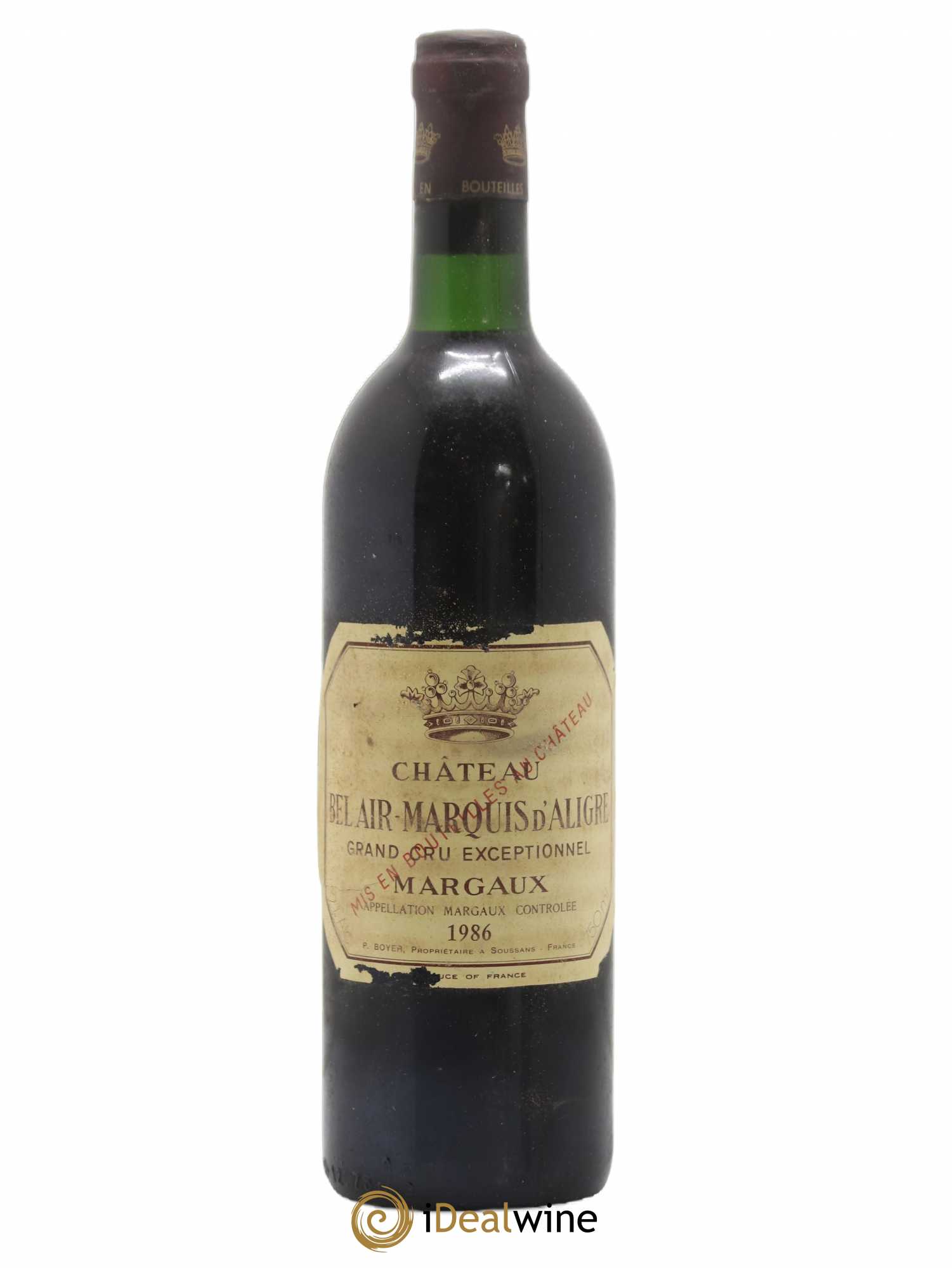 Château Bel Air Marquis d'Aligre 1986 - Lot de 1 bouteille - 0
