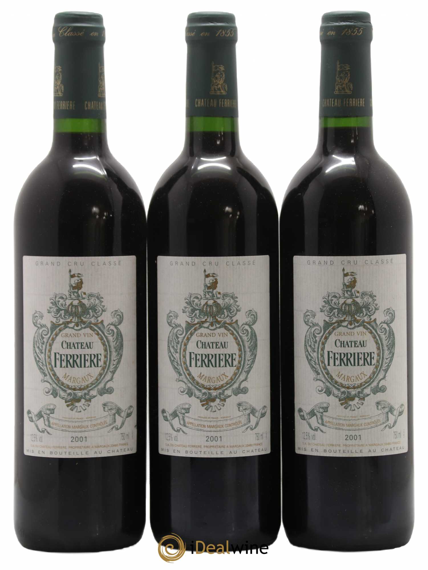 Château Ferrière 3ème Grand Cru Classé 2001 - Lot de 3 bouteilles - 0
