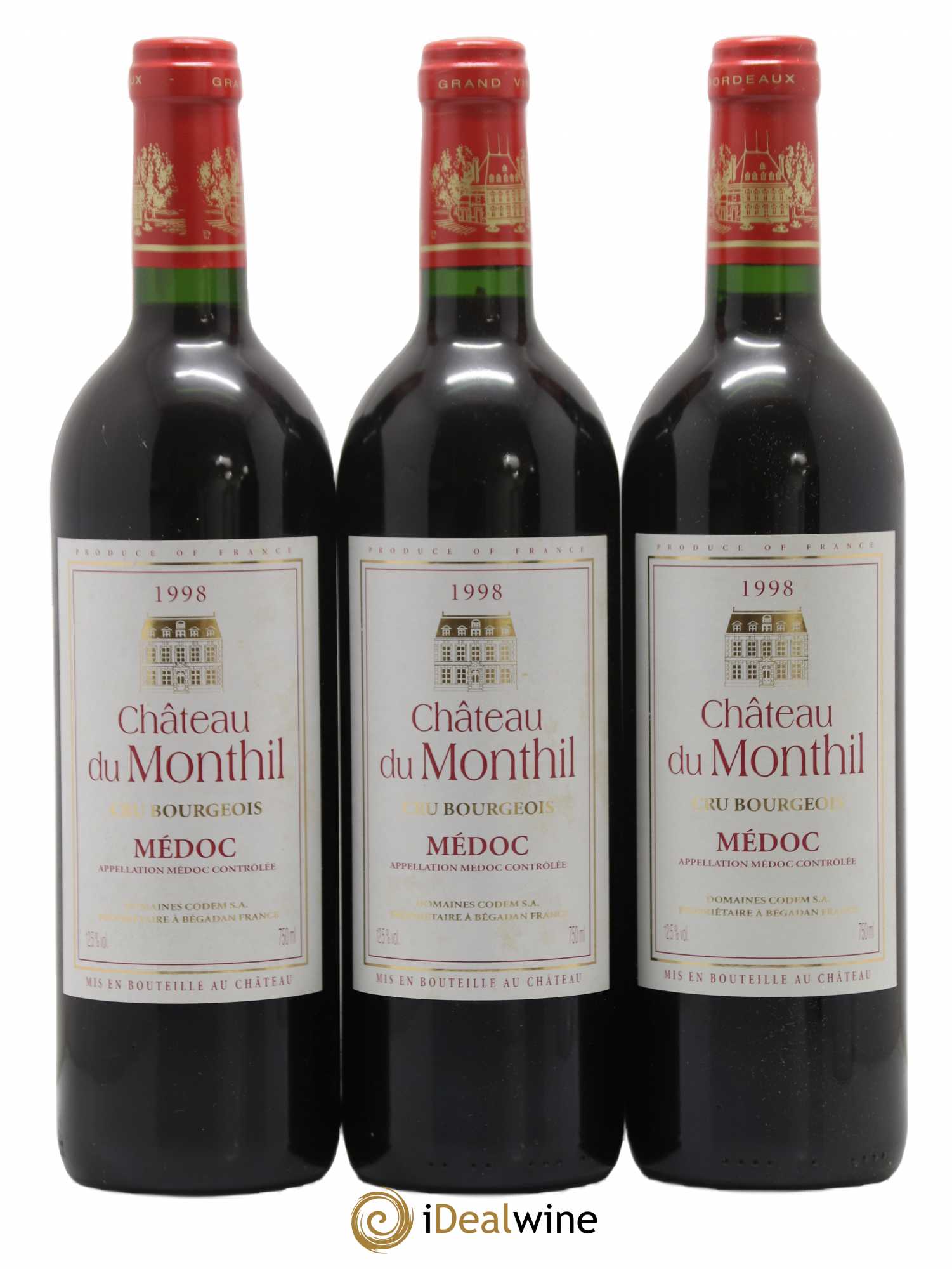 Château du Monthil Cru Bourgeois 1998 - Lot de 6 bouteilles - 1