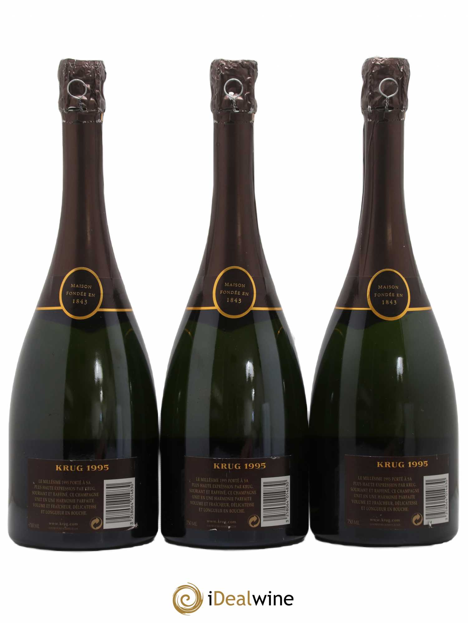 Vintage Krug 1995 - Lot de 3 bouteilles - 1
