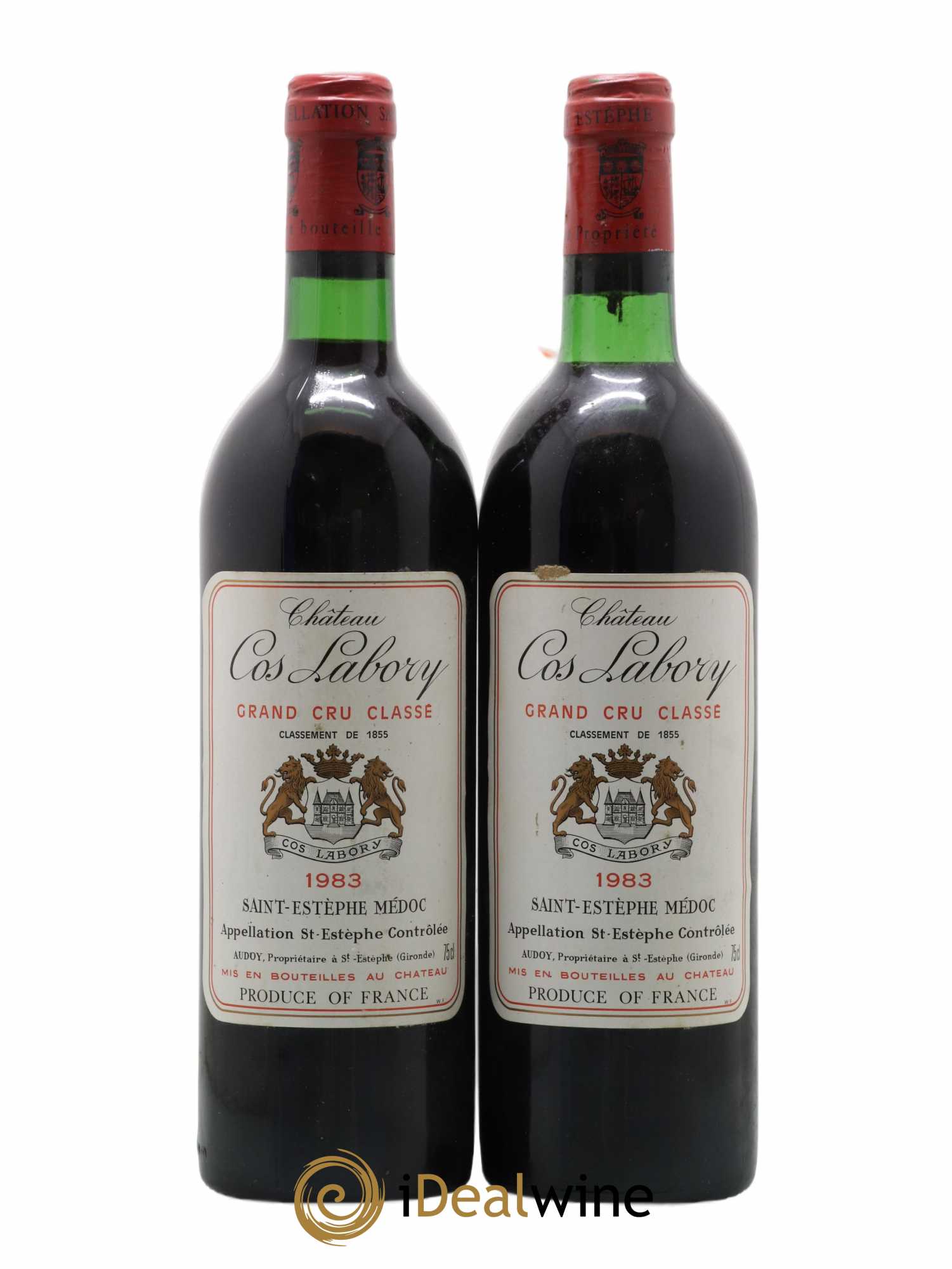 Château Cos Labory 5ème Grand Cru Classé 1983 - Lot de 2 bouteilles - 0