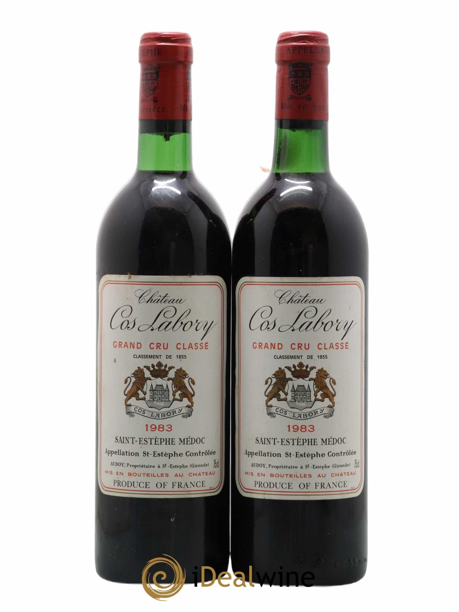 Château Cos Labory 5ème Grand Cru Classé 1983 - Lot de 2 bouteilles - 0