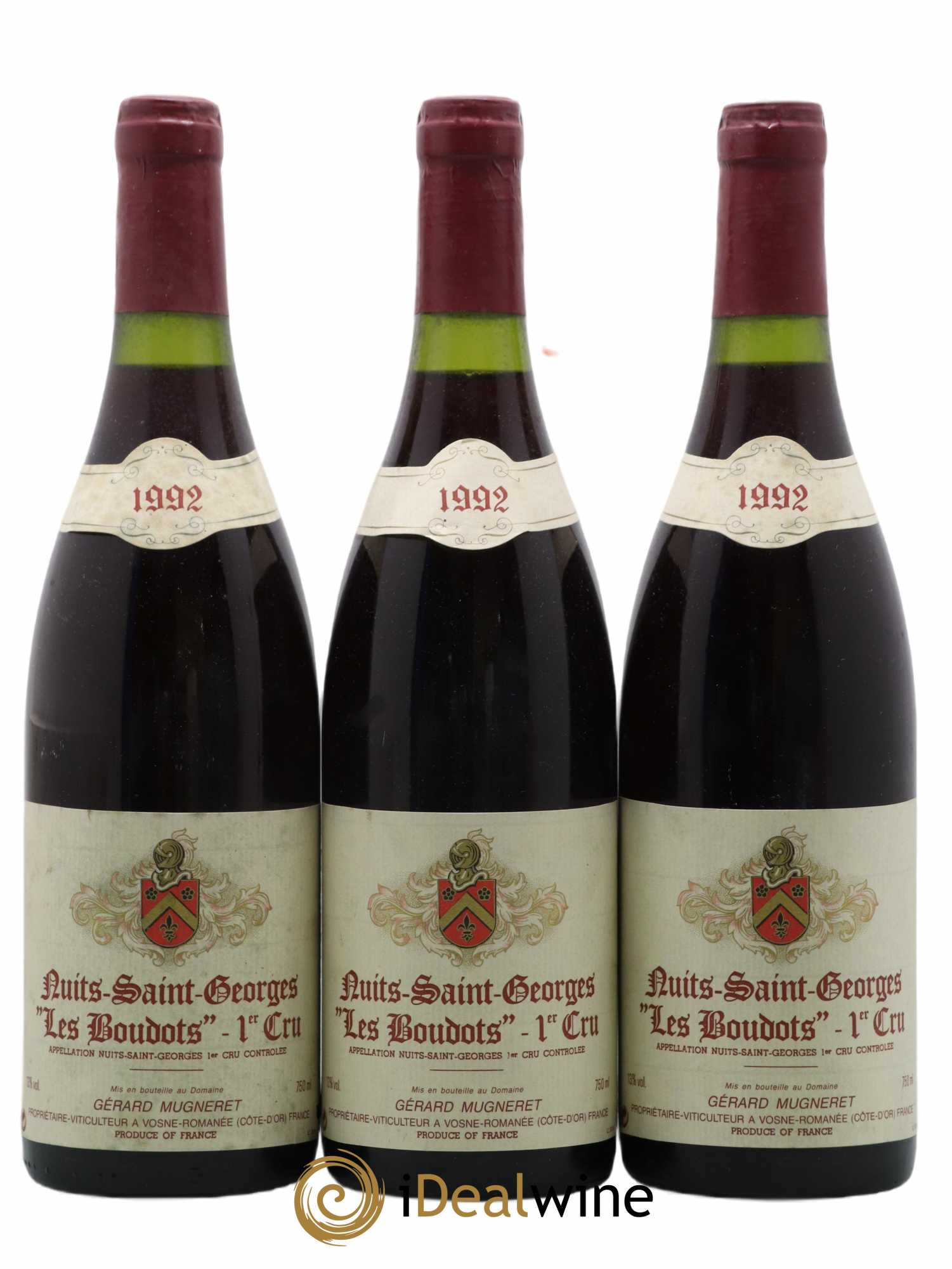 Nuits-Saint-Georges 1er Cru Les Boudots Gérard Mugneret 1992 - Lot de 3 bouteilles - 0