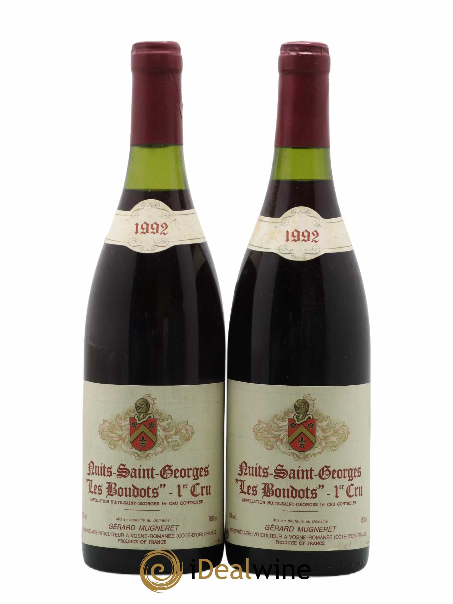 Nuits-Saint-Georges 1er Cru Les Boudots Gérard Mugneret 1992 - Lot de 2 bouteilles - 0