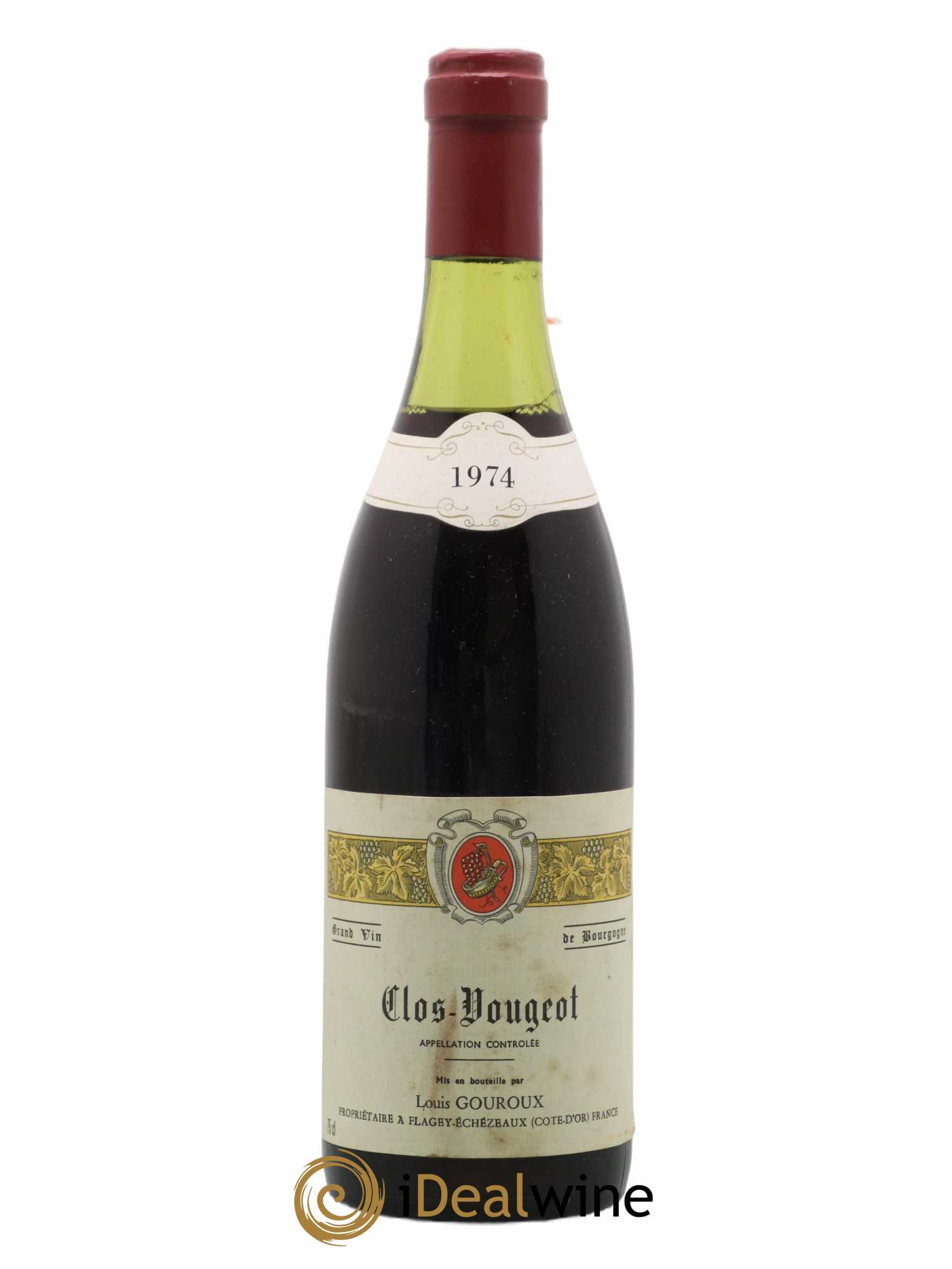 Clos de Vougeot Grand Cru Louis Gouroux 1974 - Lot de 1 bouteille - 0