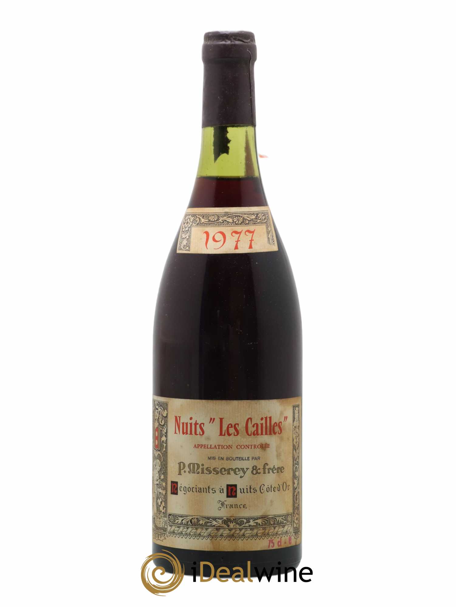 Nuits-Saint-Georges Les Cailles P. Misserey & frère 1977 - Posten von 1 Flasche - 0