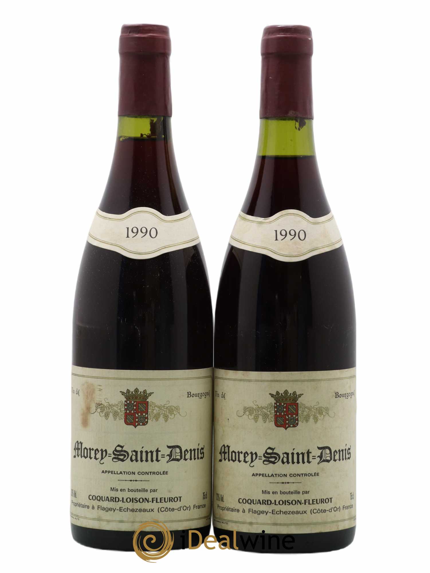 Morey-Saint-Denis Coquard Loison Fleurot 1990 - Lot de 2 bouteilles - 0