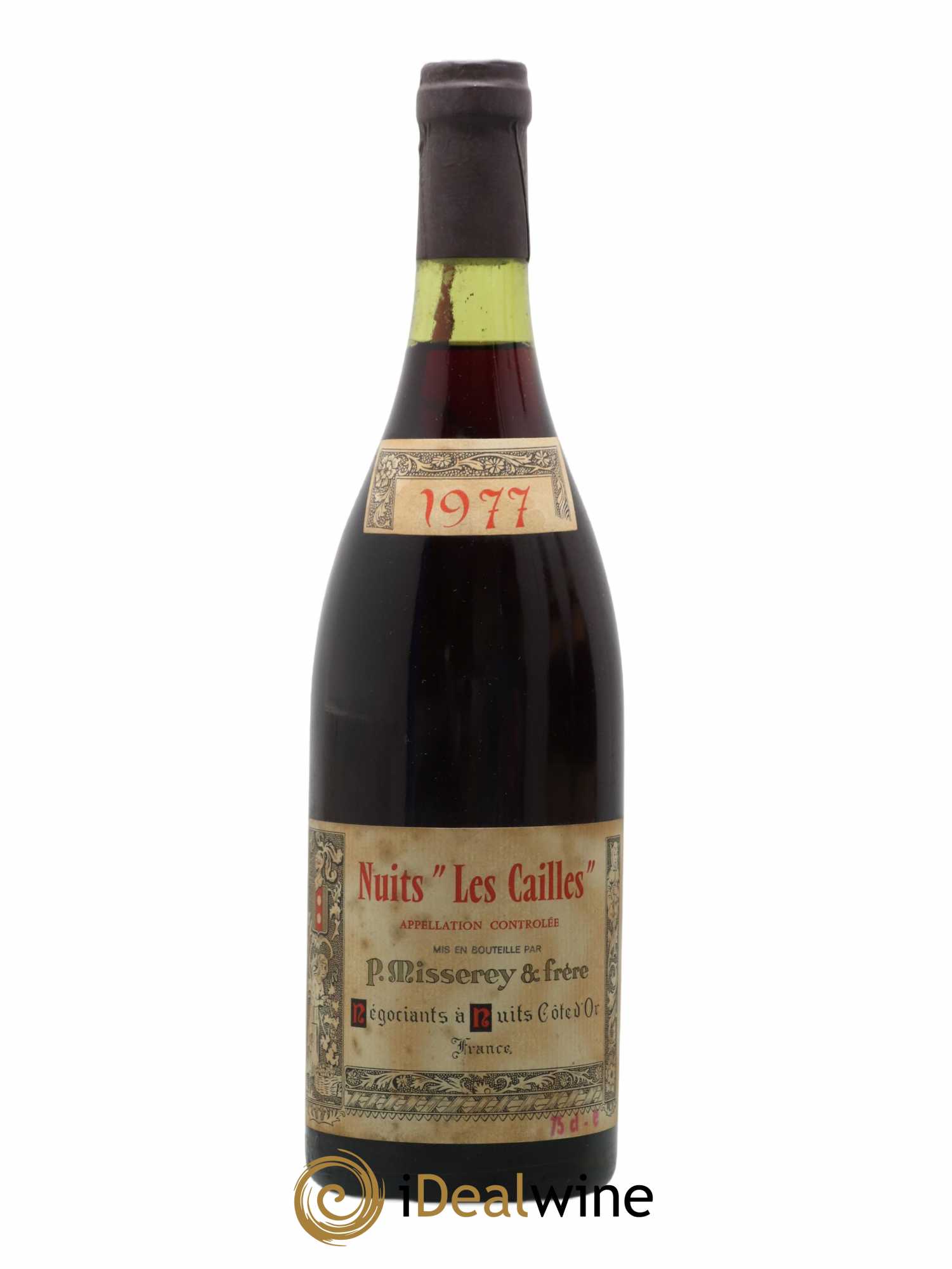 Nuits-Saint-Georges Les Cailles P. Misserey & frère 1977 - Posten von 1 Flasche - 0