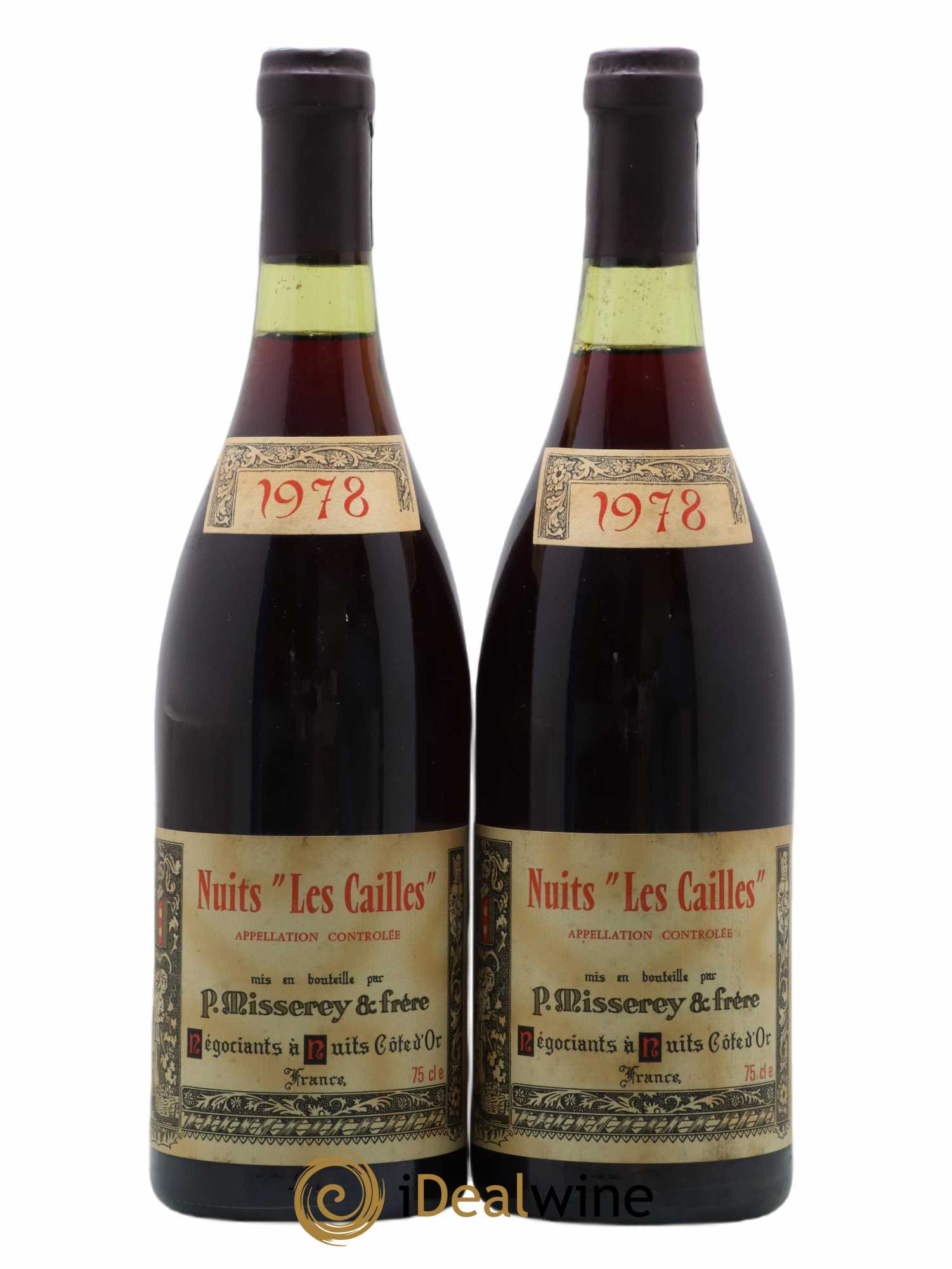 Nuits-Saint-Georges Les Cailles P. Misserey & frère 1978 - Posten von 2 Flaschen - 0
