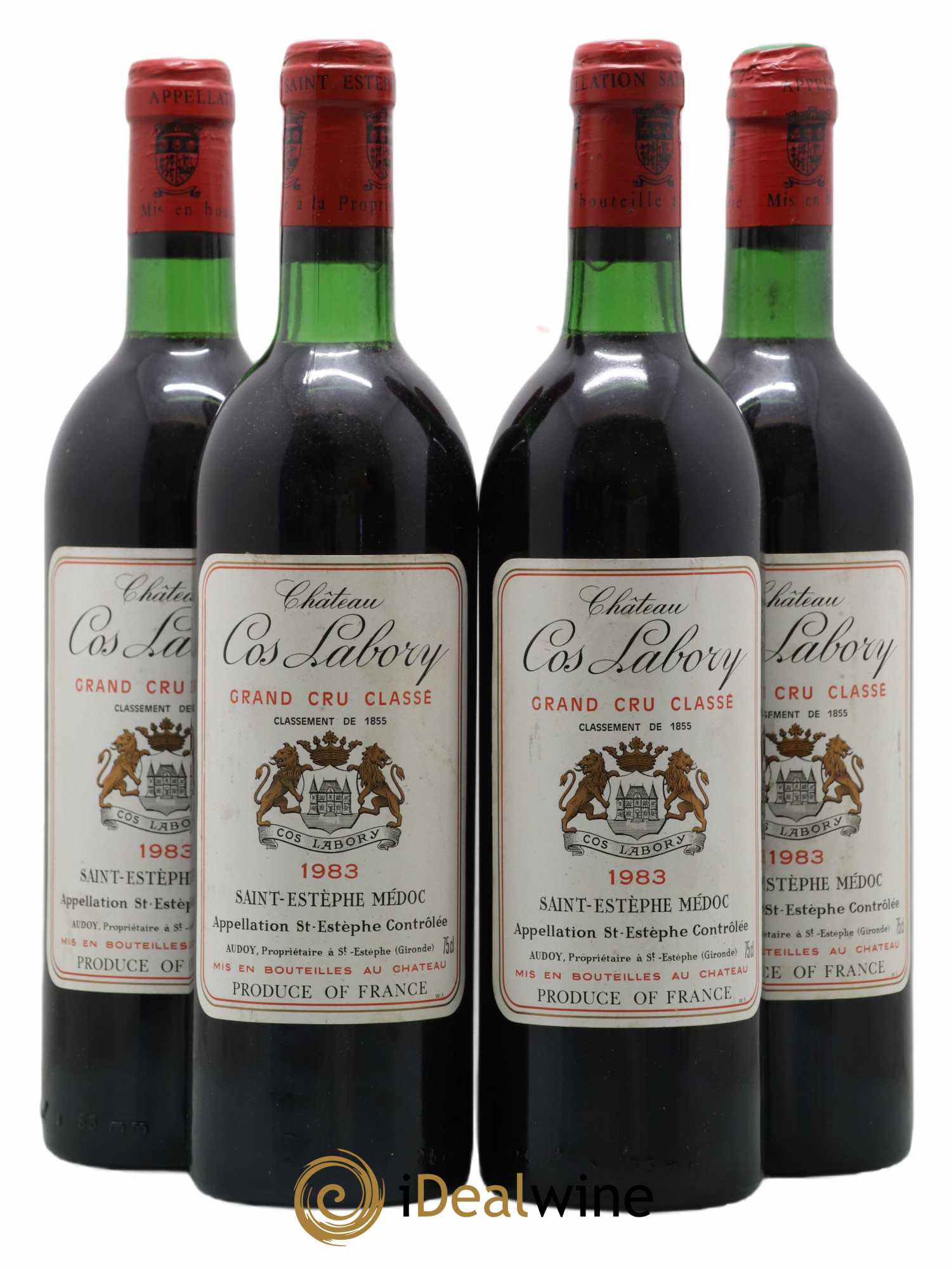 Château Cos Labory 5ème Grand Cru Classé 1983 - Lot de 4 bouteilles - 0