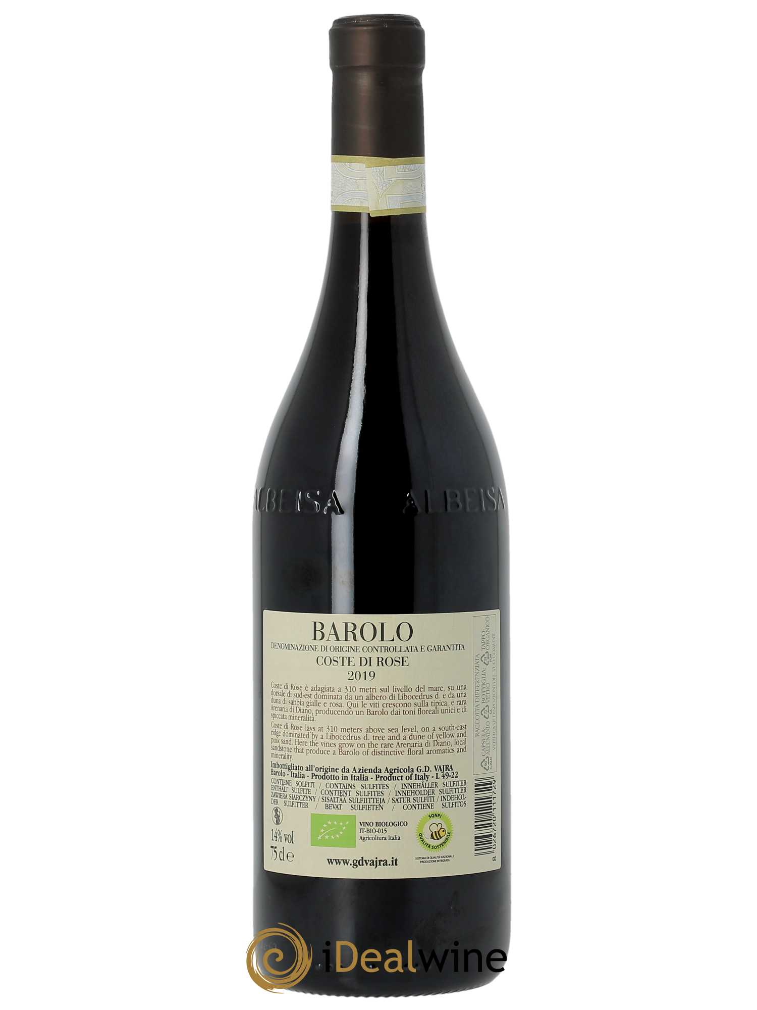 Barolo DOCG Costa di Rose G.D Vajra 2019 - Lot of 1 bottle - 1