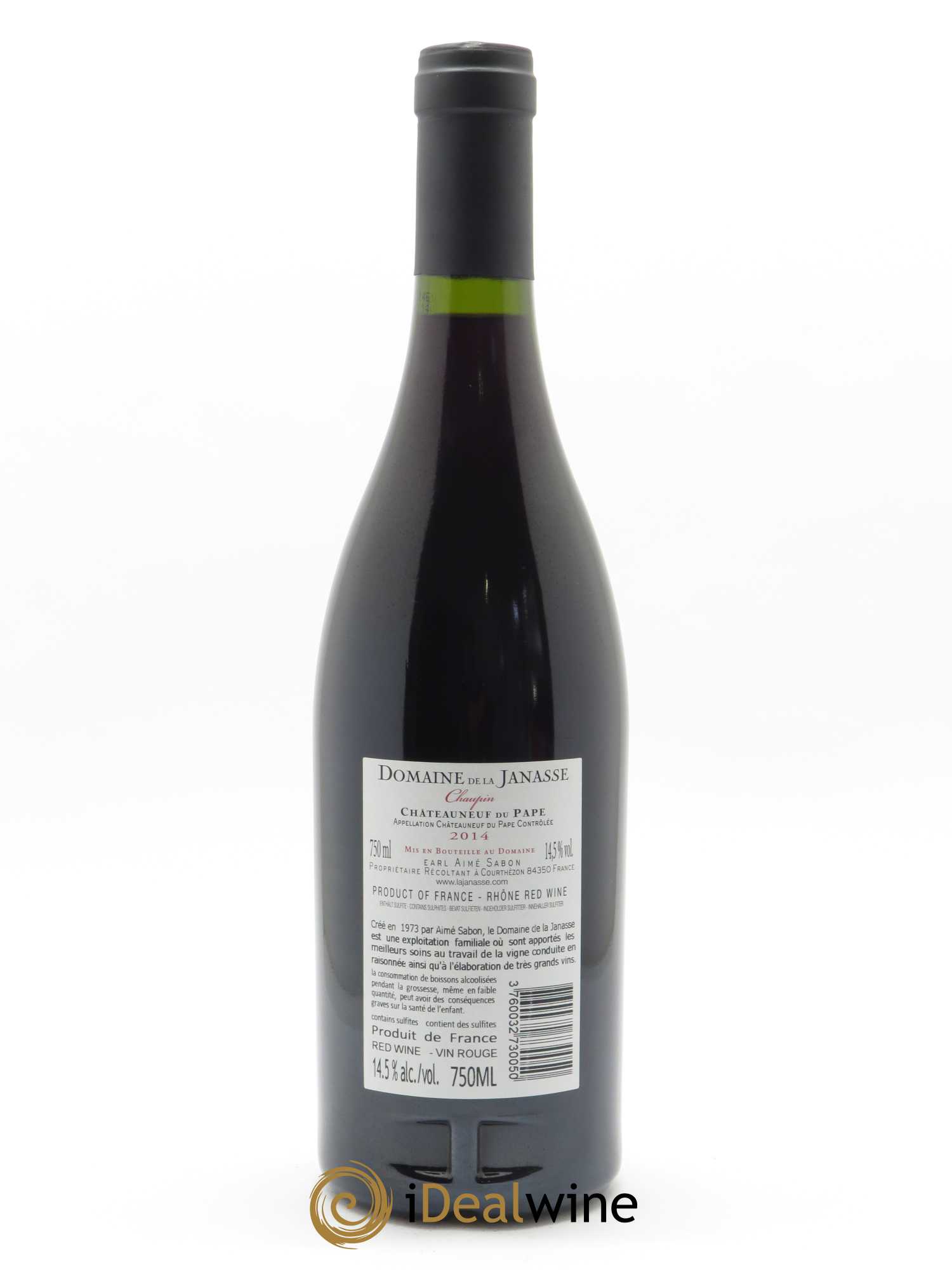 Châteauneuf-du-Pape Cuvée Chaupin La Janasse (Domaine de) 2014 - Lot of 1 bottle - 1