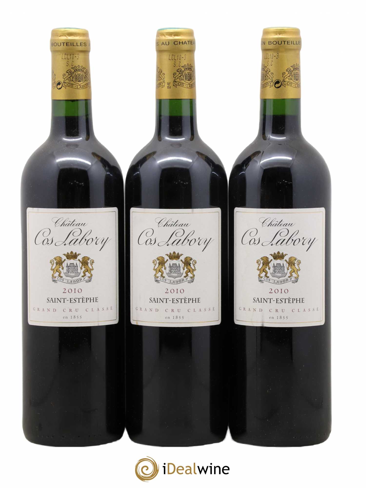 Château Cos Labory 5ème Grand Cru Classé 2010 - Lot de 3 bouteilles - 0