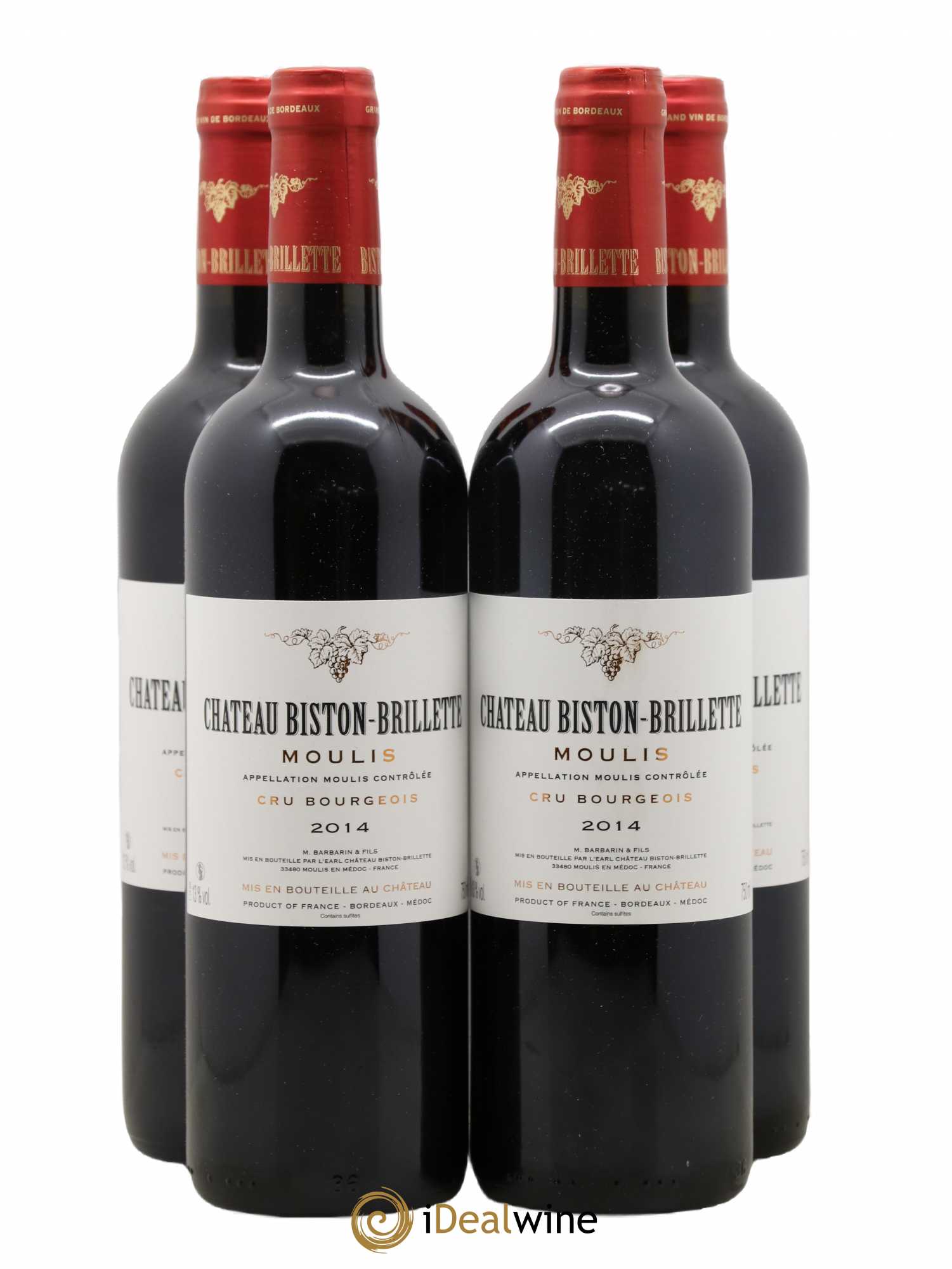 Château Biston Brillette 2014 - Lot de 4 bouteilles - 0