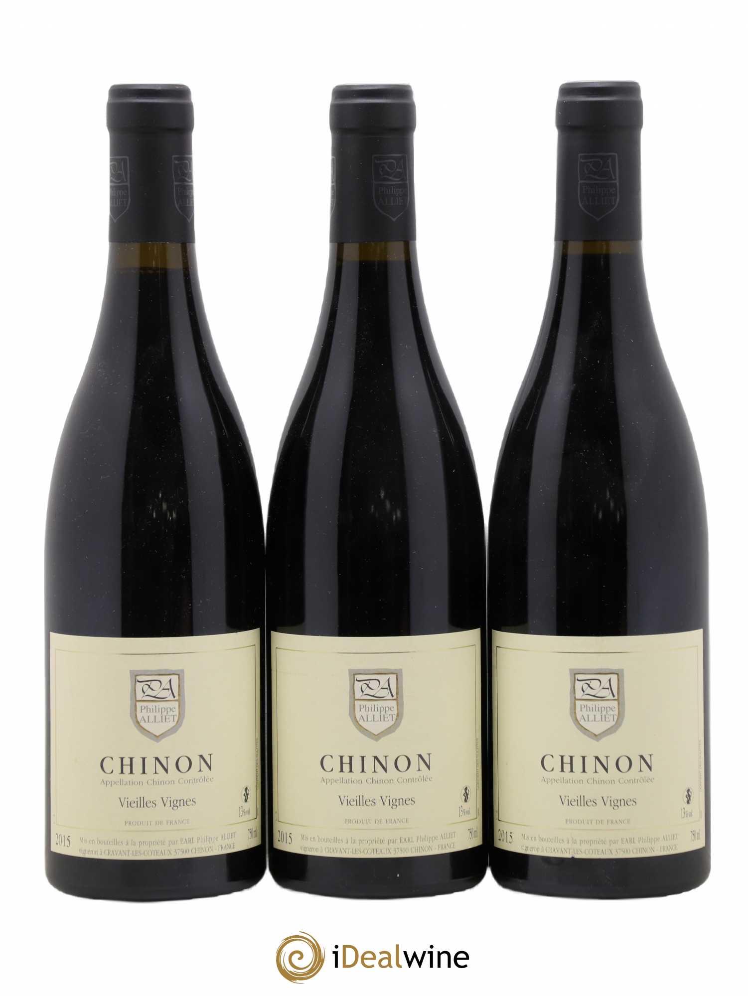 Chinon Vieilles Vignes Philippe Alliet 2015 - Lot de 3 bouteilles - 0