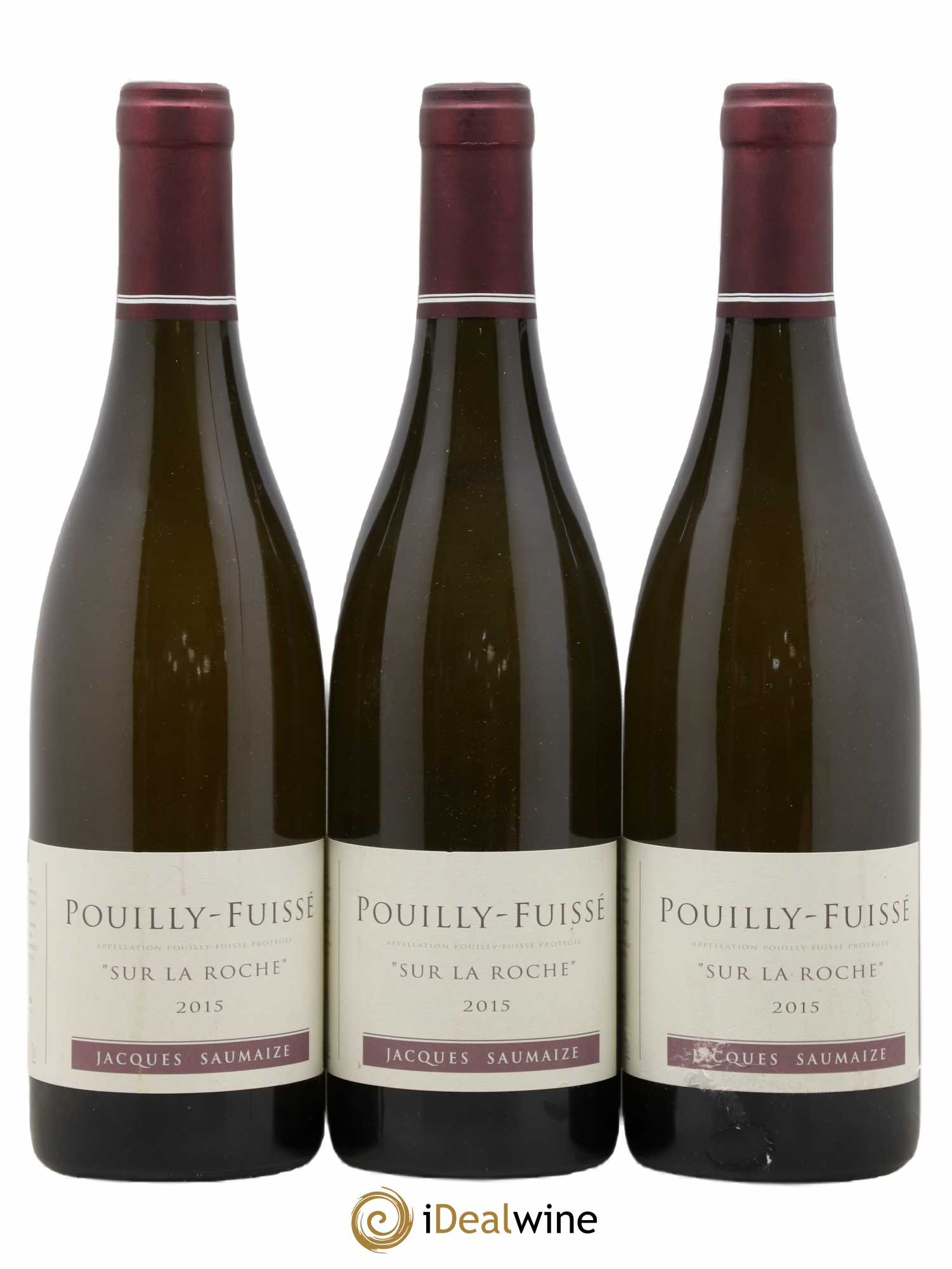 Pouilly-Fuissé Sur la Roche Jacques et Nathalie Saumaize 2015 - Lot de 3 bouteilles - 0