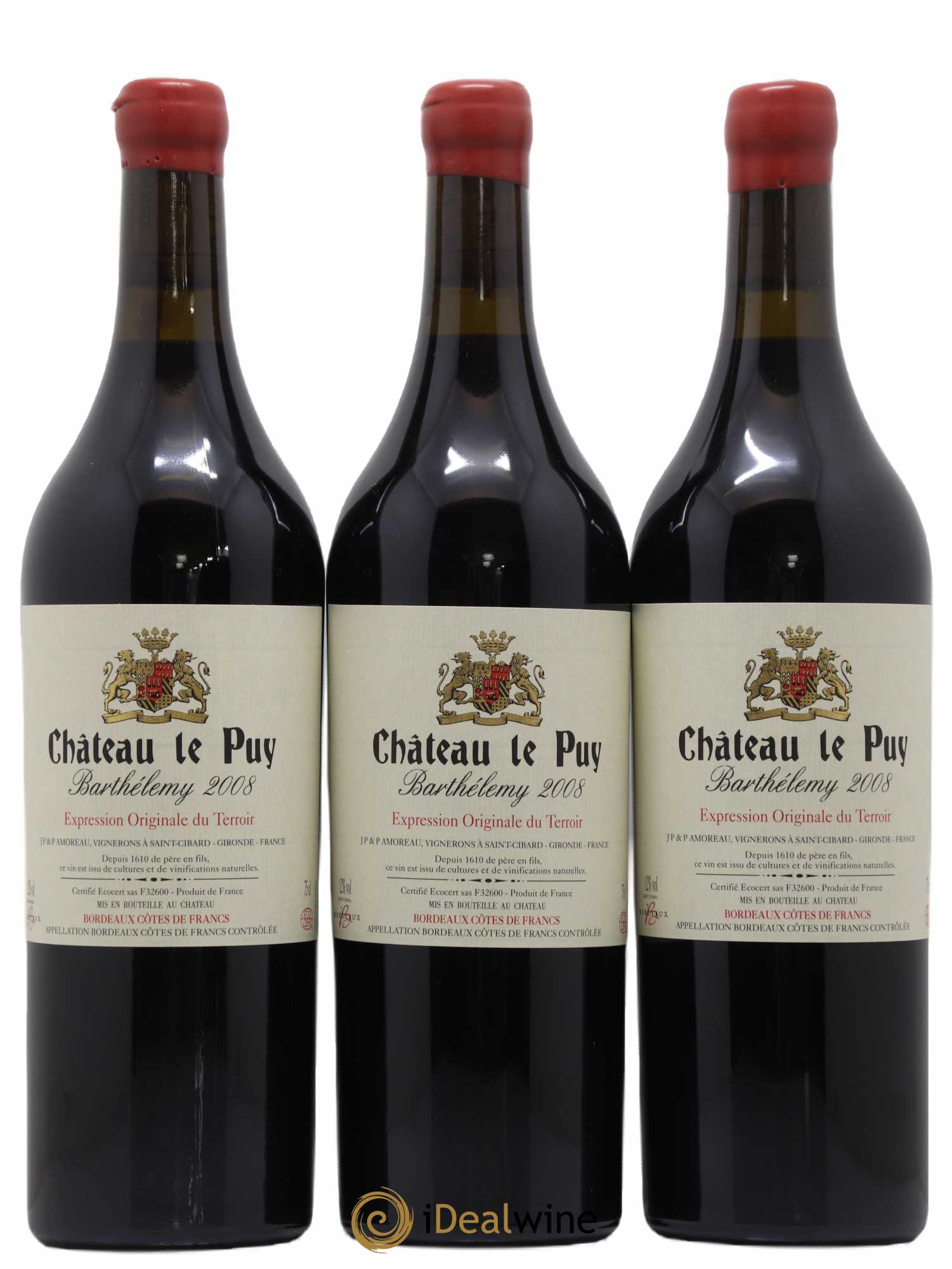 Le Puy - Cuvée Barthélemy 2008 - Lot de 12 bouteilles - 1