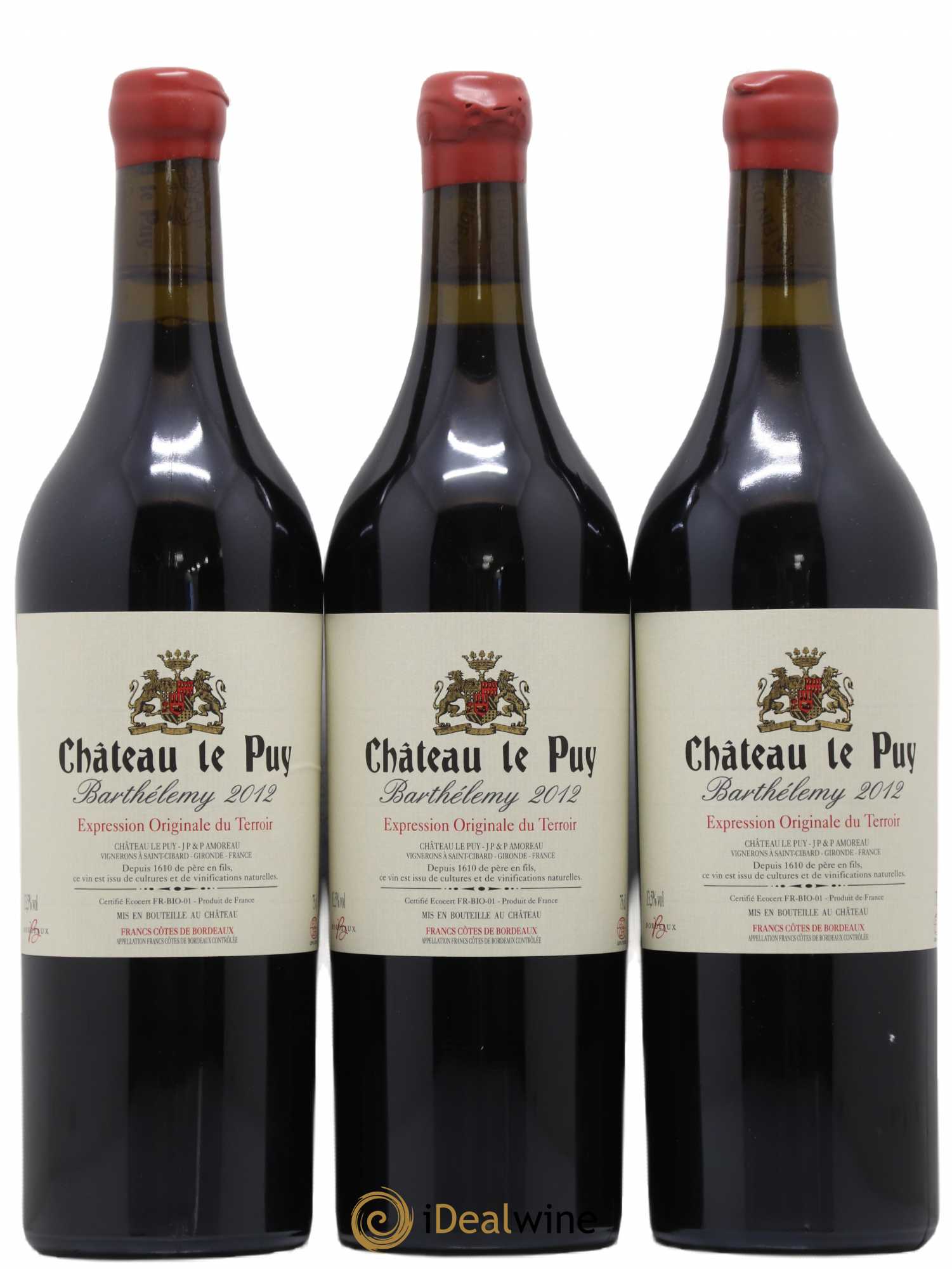 Le Puy - Cuvée Barthélemy 2012 - Lot de 12 bouteilles - 1