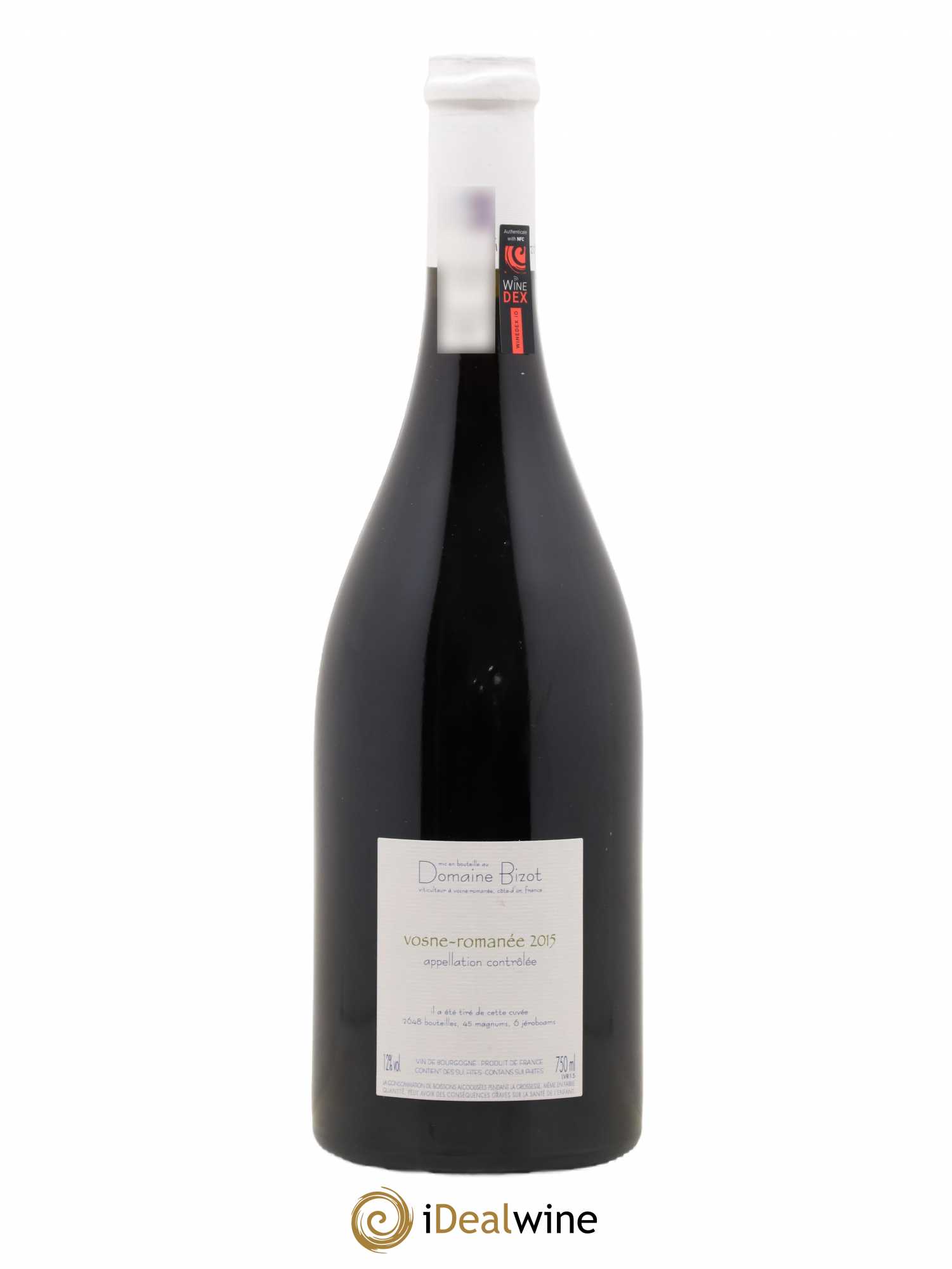 Vosne-Romanée Bizot (Domaine) 2015 - Lot de 1 bouteille - 1