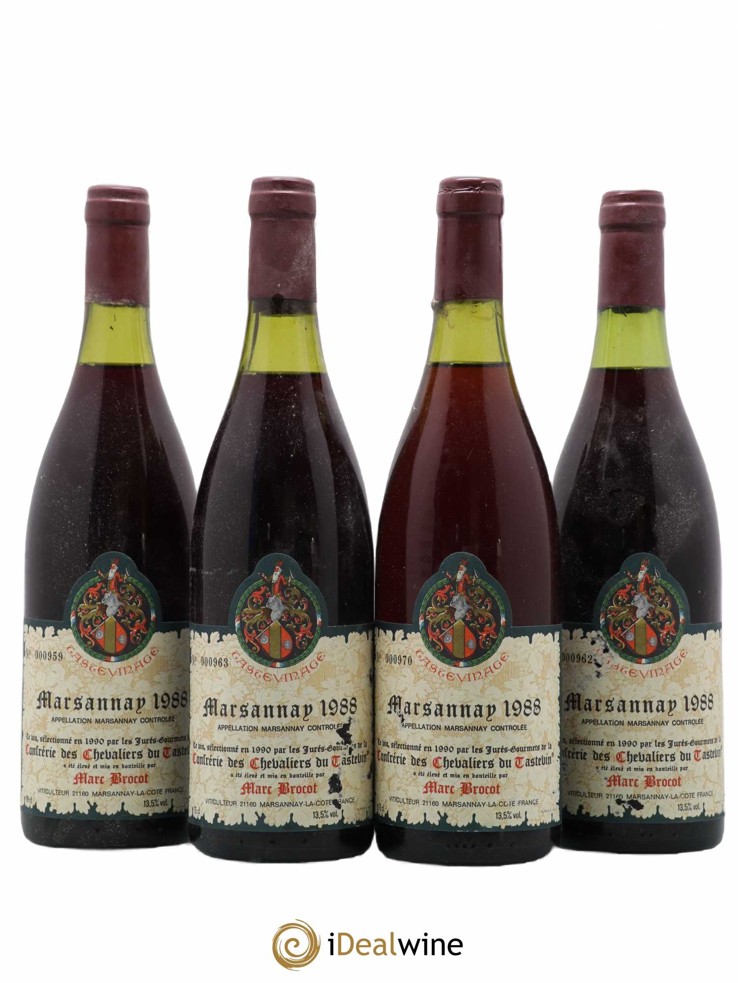 Marsannay Selection Tastevin Domaine Marc Brocot 1988 - Posten von 4 Flaschen - 0