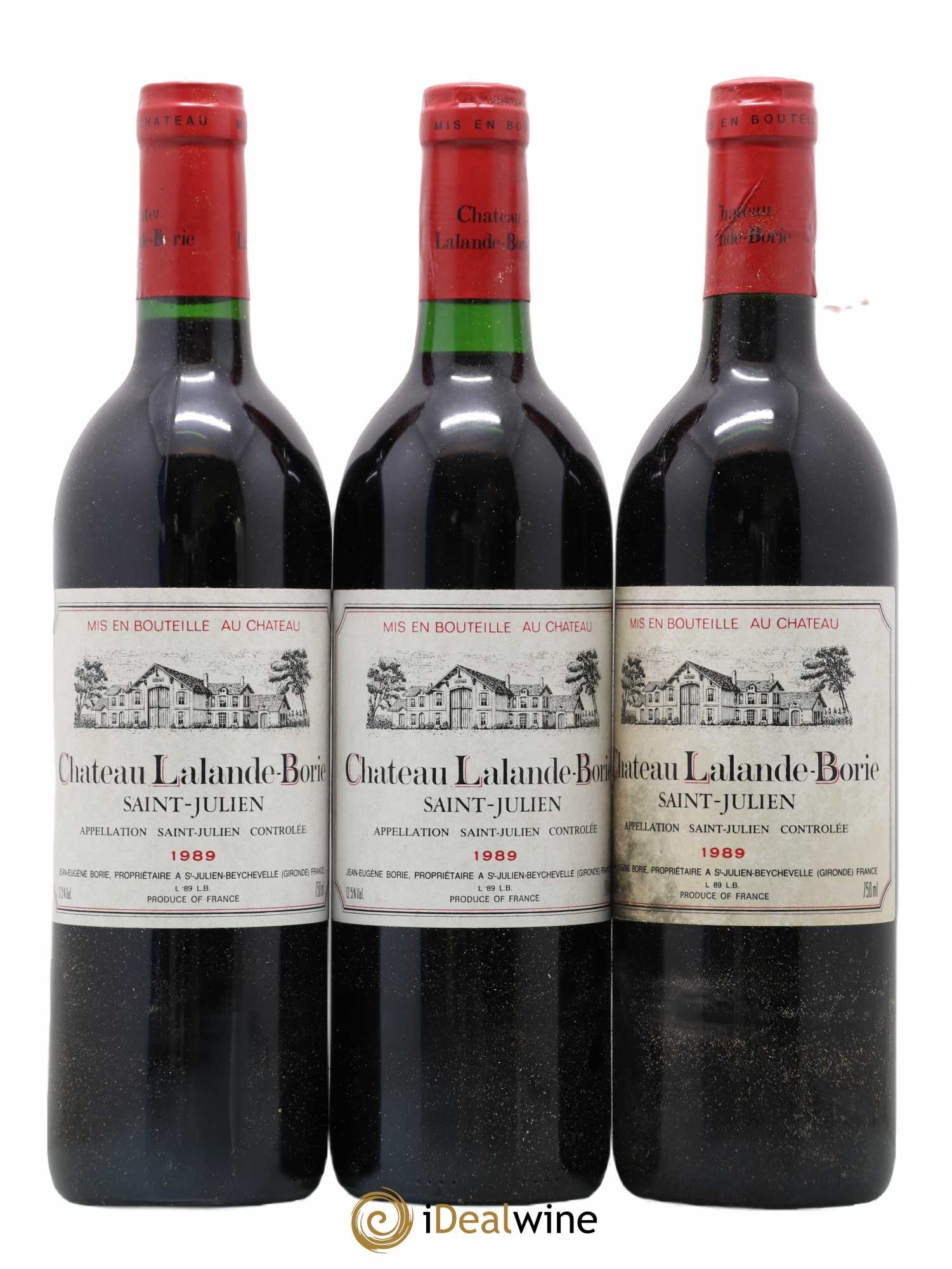 Château Lalande Borie 1989 - Lot de 3 bouteilles - 0