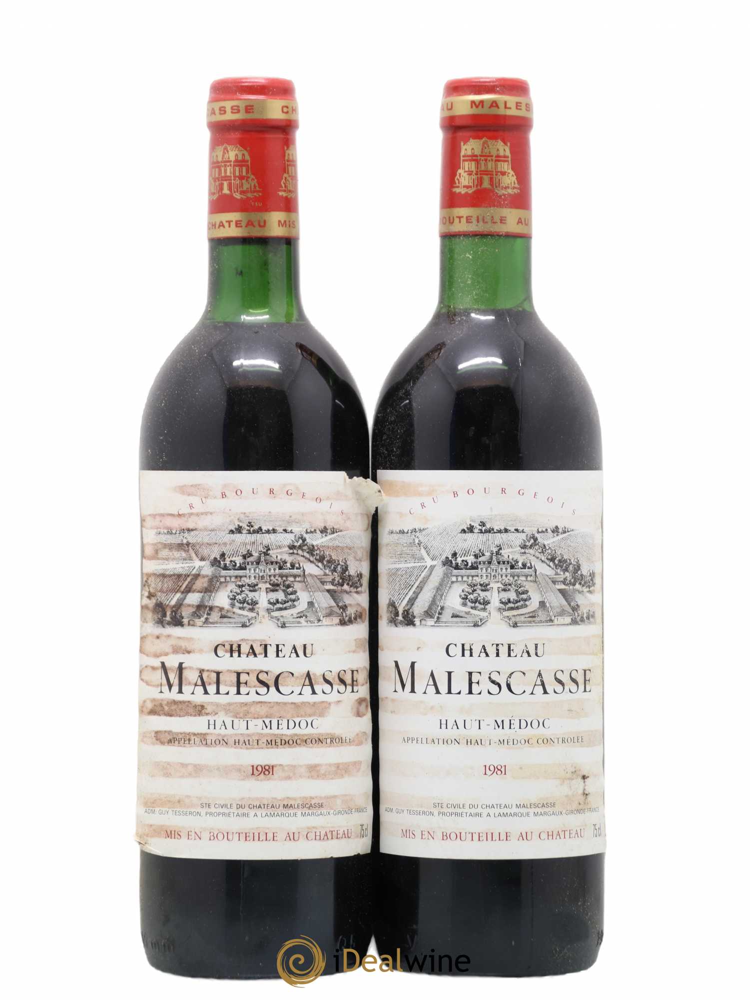 Château Malescasse Cru Bourgeois Exceptionnel 1981 - Lot de 2 bouteilles - 0