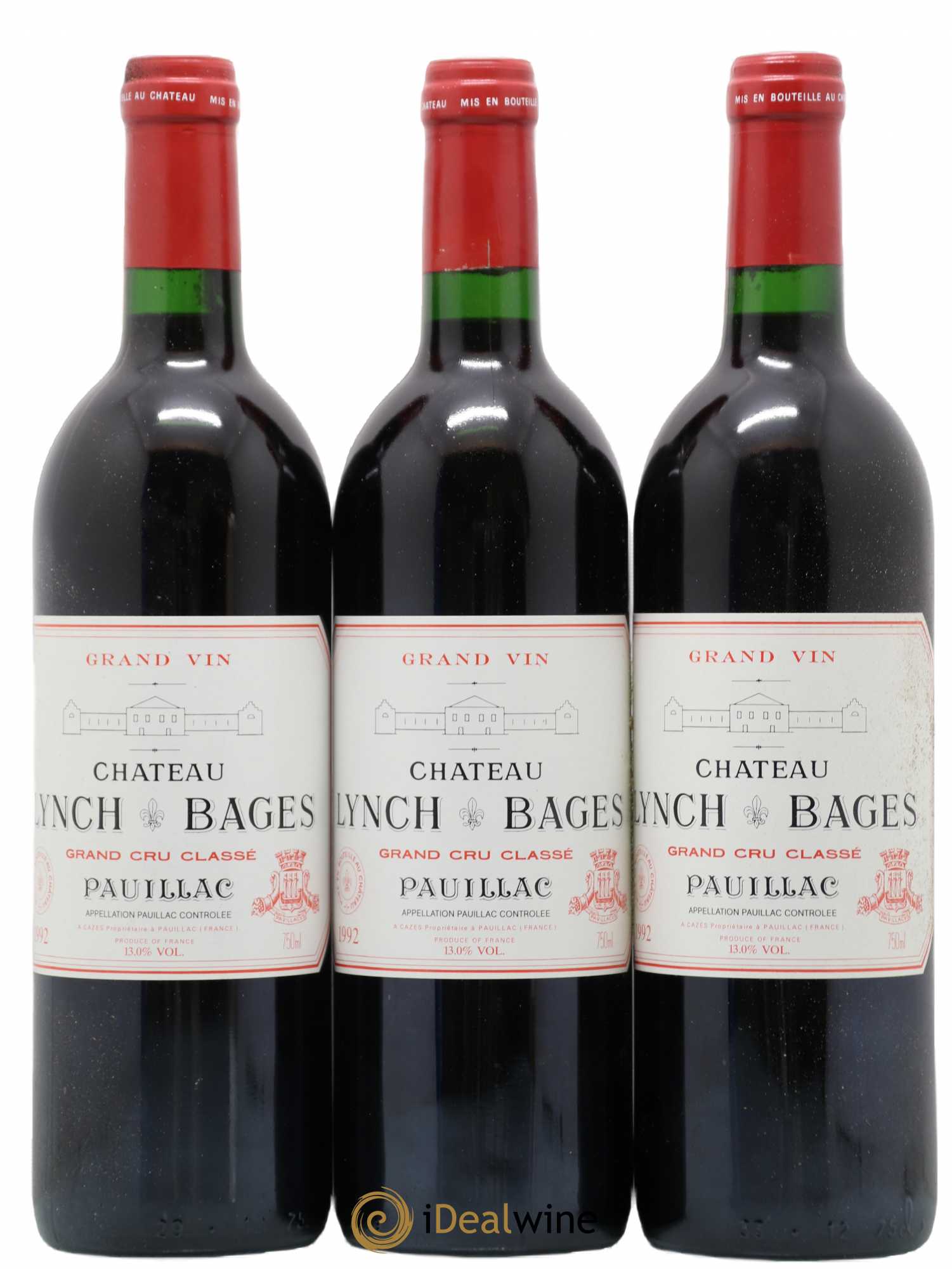 Château Lynch Bages 5ème Grand Cru Classé 1992 - Lot de 12 bouteilles - 1