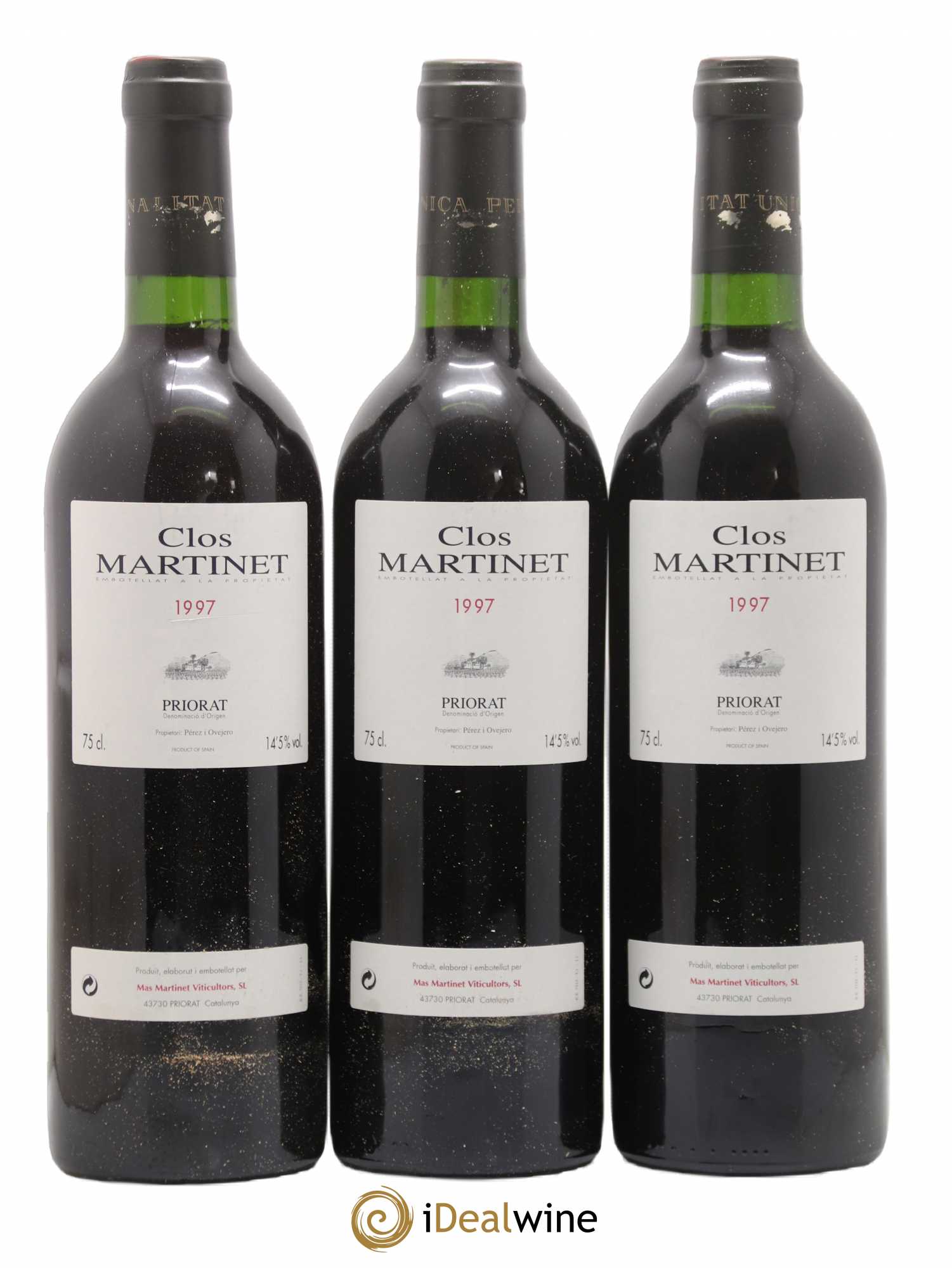 Priorat Clos Martinet DOCA Mas Martinet Viticultors 1997 - Lot de 3 bouteilles - 0