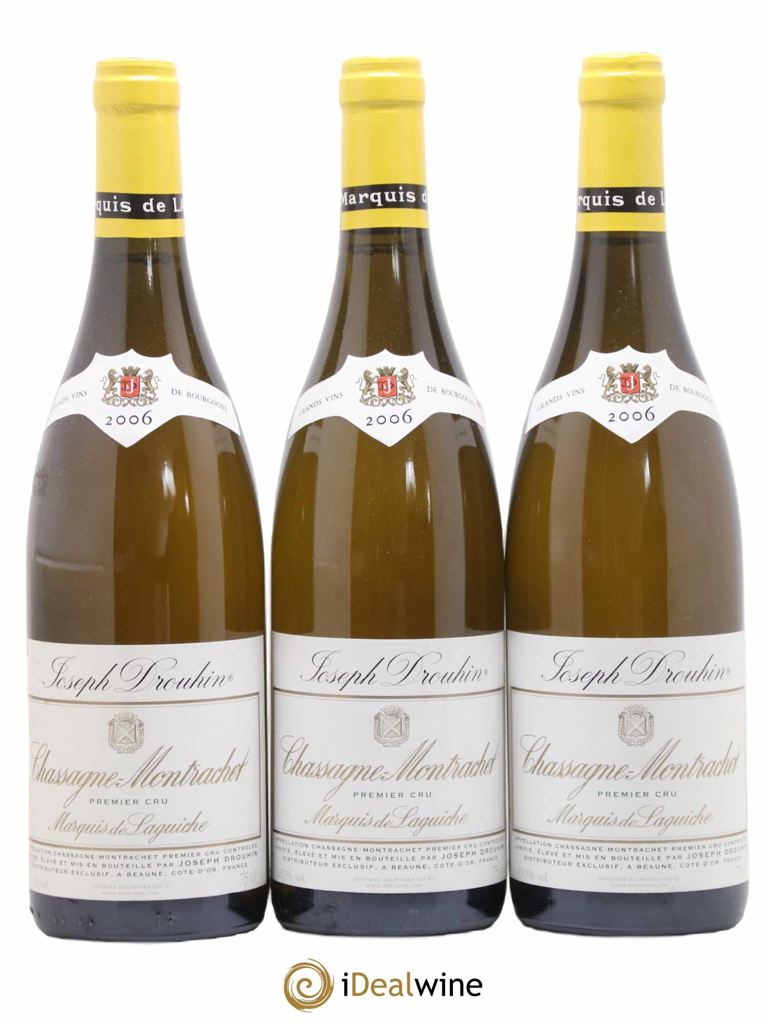 Chassagne-Montrachet 1er Cru Marquis de Laguiche Joseph Drouhin 2006 - Lot de 3 bouteilles - 0