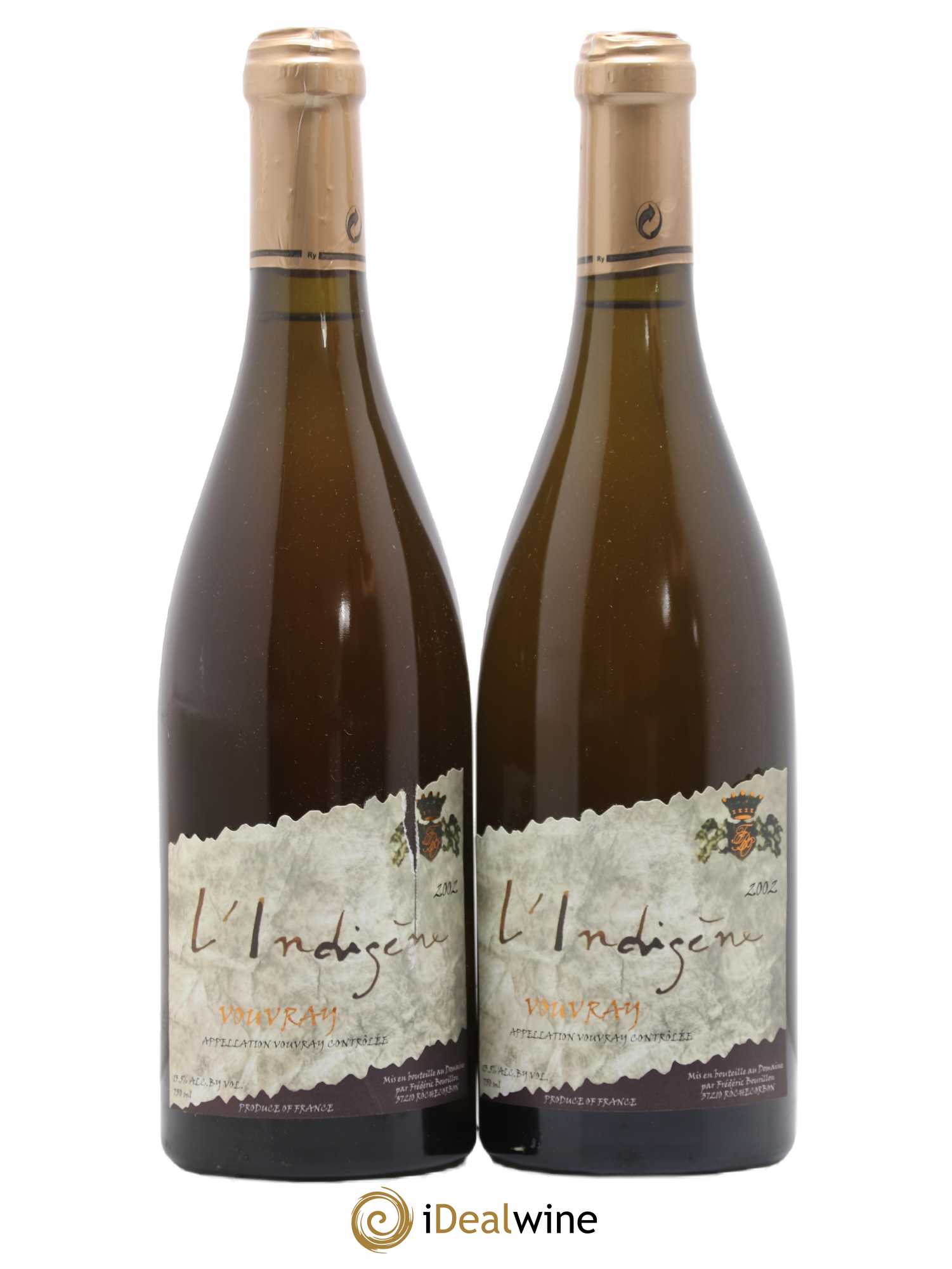 Vouvray Frederic Bourillon L'Indigene 2002 - Posten von 2 Flaschen - 0