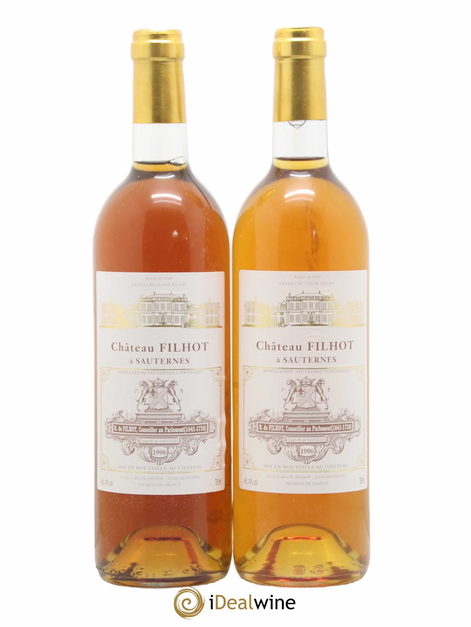 Château Filhot 2ème Grand Cru Classé 1996 - Lotto di 2 bottiglie - 0
