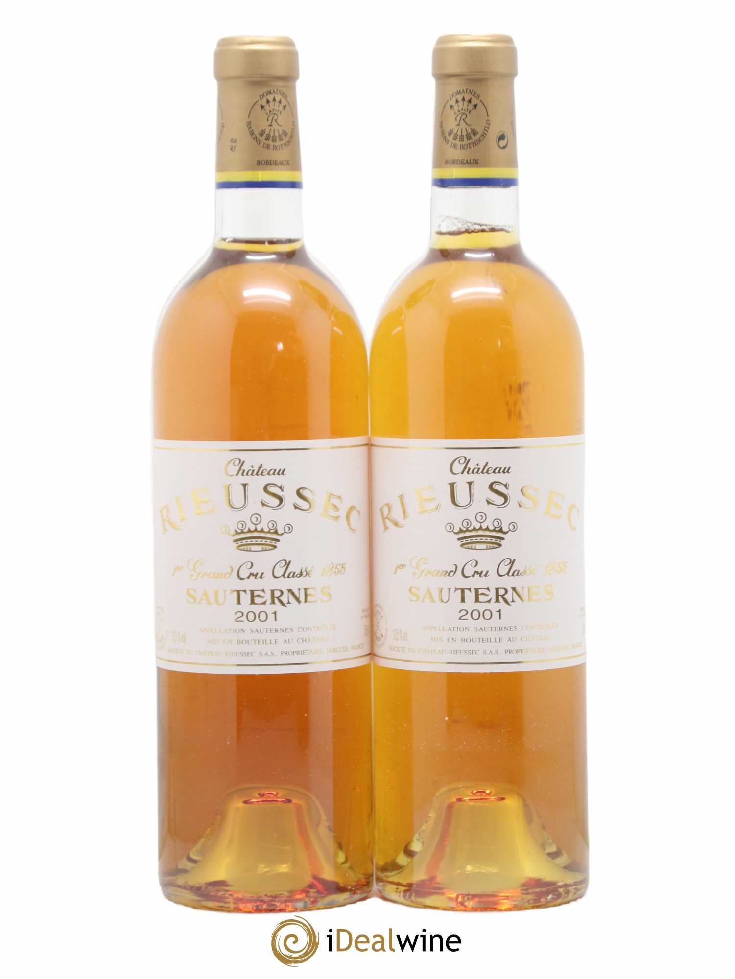 Château Rieussec 1er Grand Cru Classé 2001 - Lotto di 2 bottiglie - 0