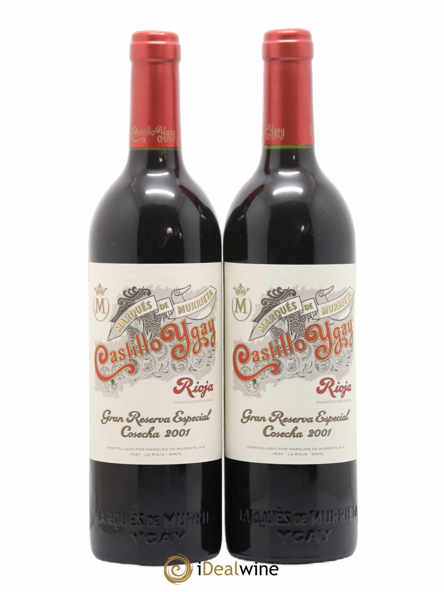 Rioja DOCA Castillo Ygay Reserva Especial Marqués de Murrieta 2001 - Lot de 2 bouteilles - 0