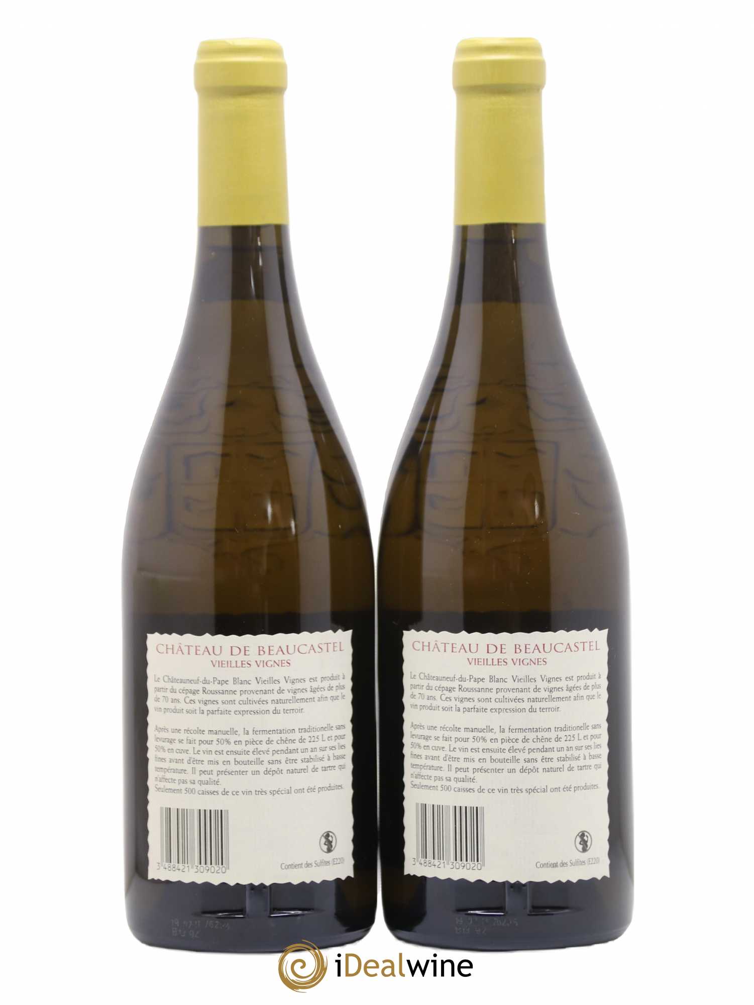 Châteauneuf-du-Pape Château de Beaucastel Vieilles vignes Roussanne Famille Perrin 2009 - Lot de 2 bouteilles - 1