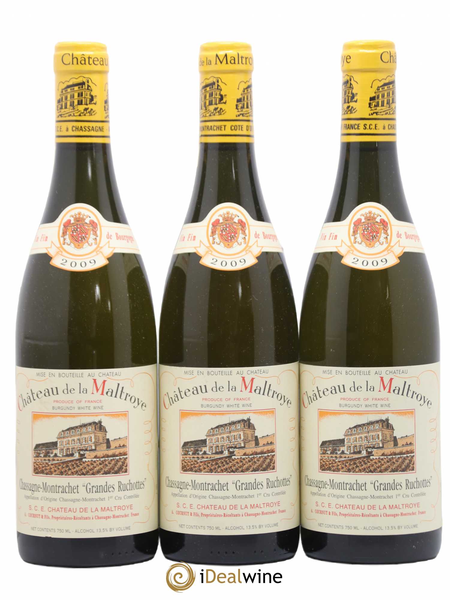 Chassagne-Montrachet 1er Cru Grandes Ruchottes Château de la Maltroye 2009 - Lot de 3 bouteilles - 0
