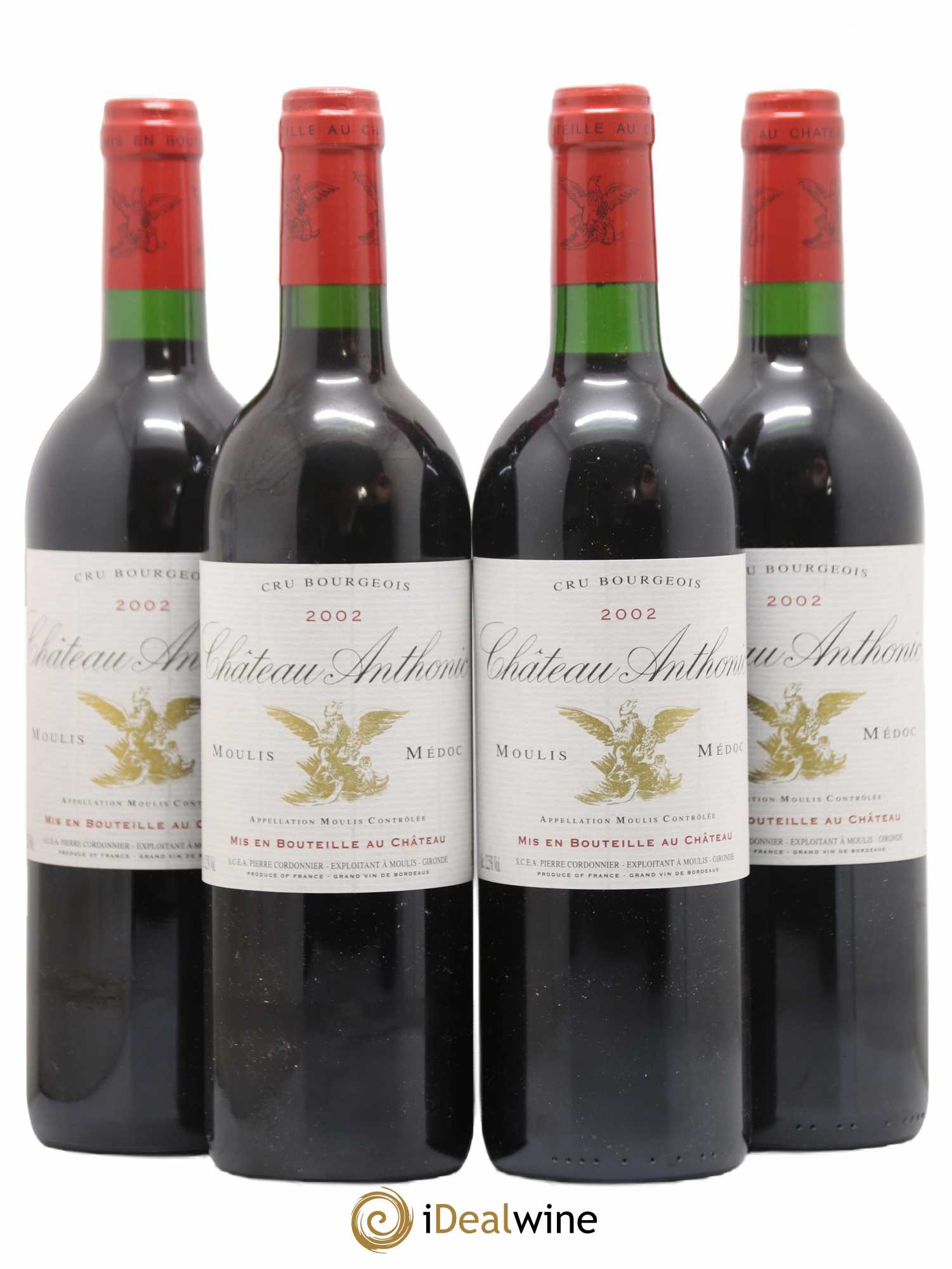 Moulis en Médoc Chateau Anthonic 2002 - Lot de 4 bouteilles - 0