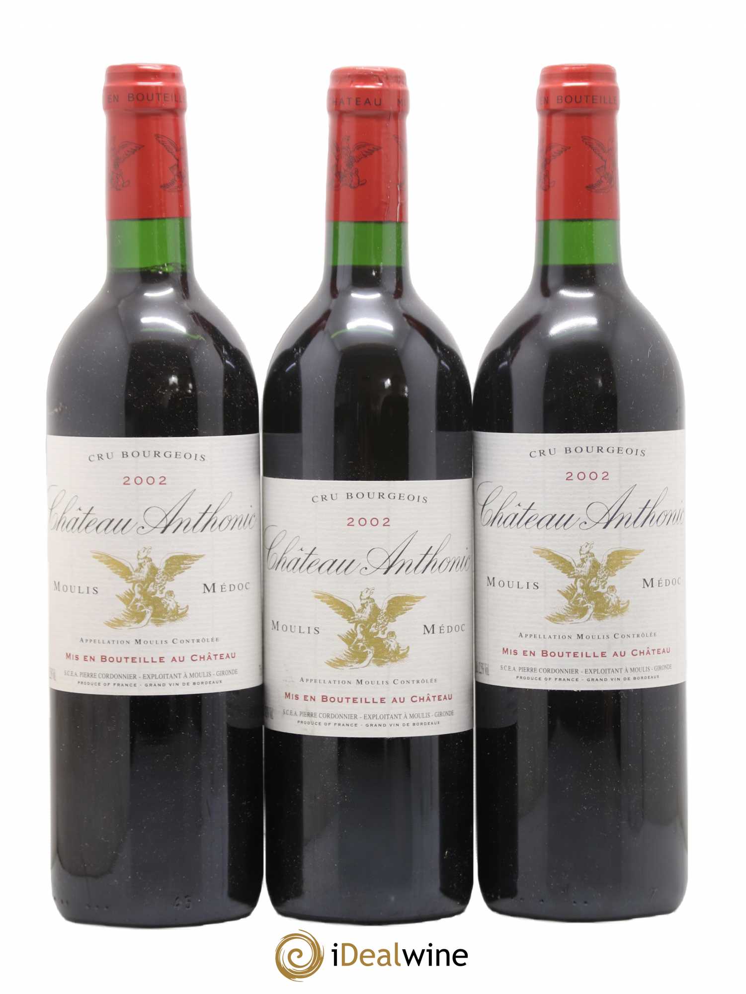 Moulis en Médoc Chateau Anthonic 2002 - Lot de 3 bouteilles - 0