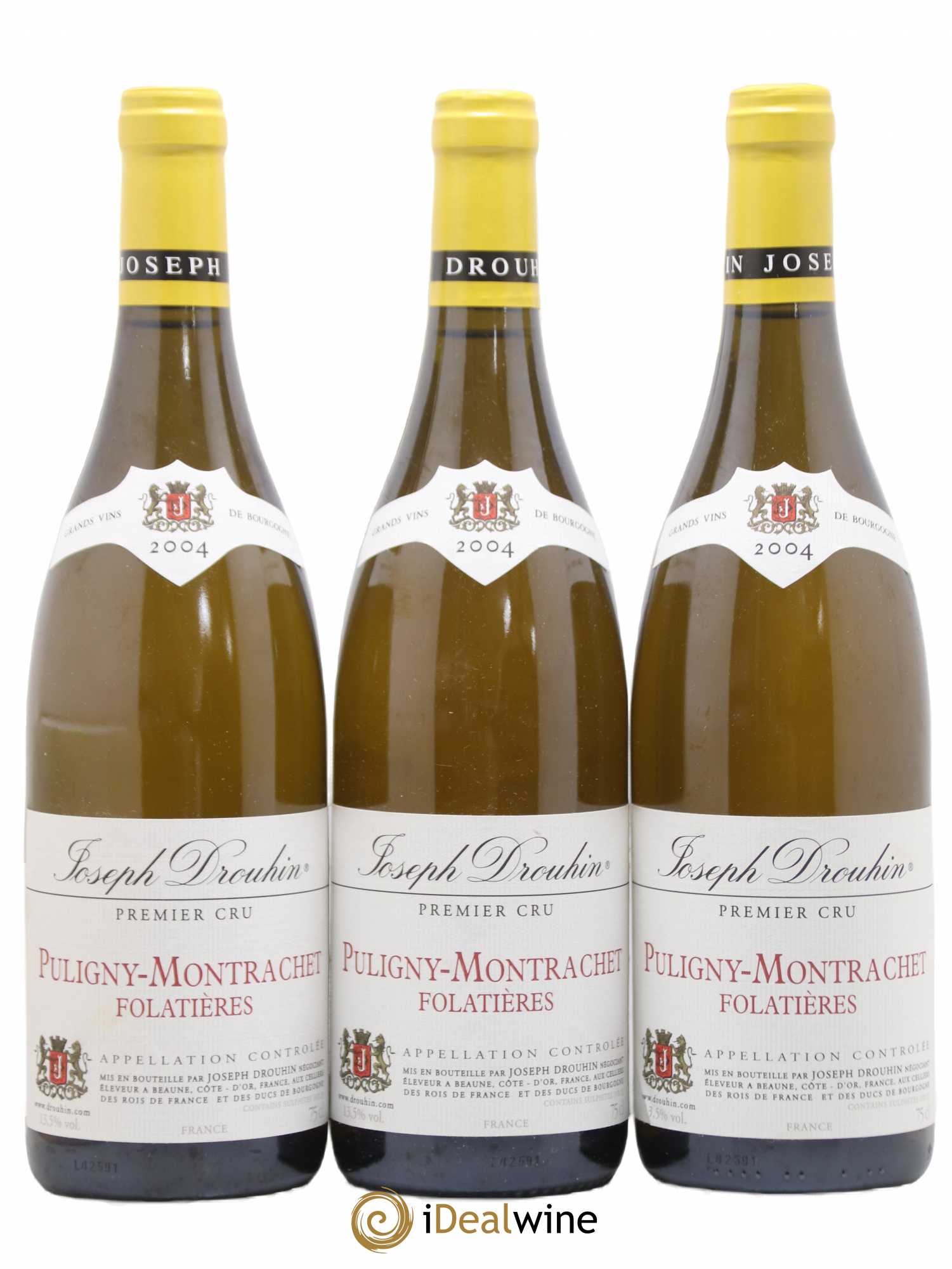 Puligny-Montrachet 1er Cru Folatières Joseph Drouhin 2004 - Lot de 3 bouteilles - 0