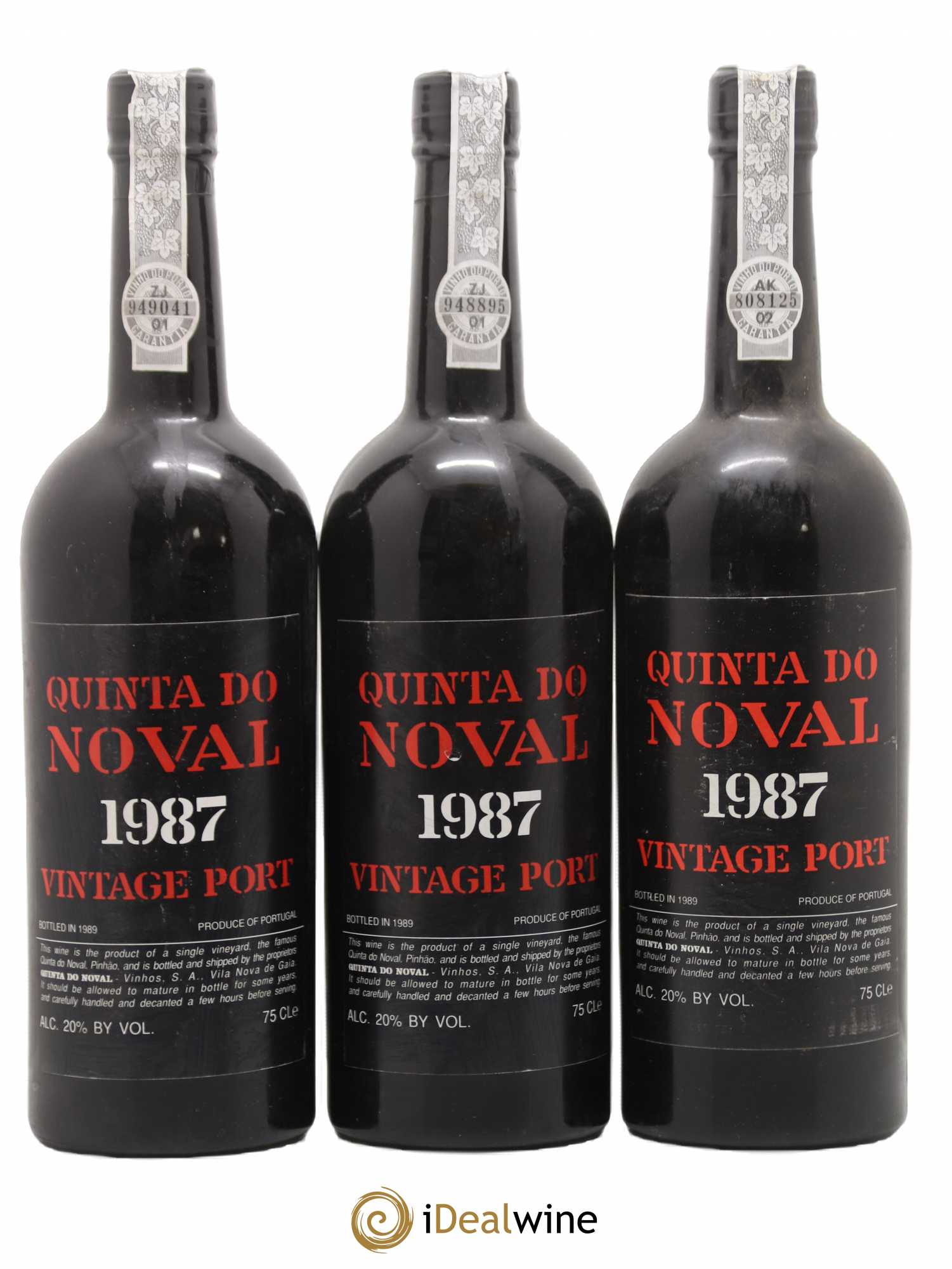 Porto Quinta Do Noval Vintage 1987 - Lot de 3 bouteilles - 0