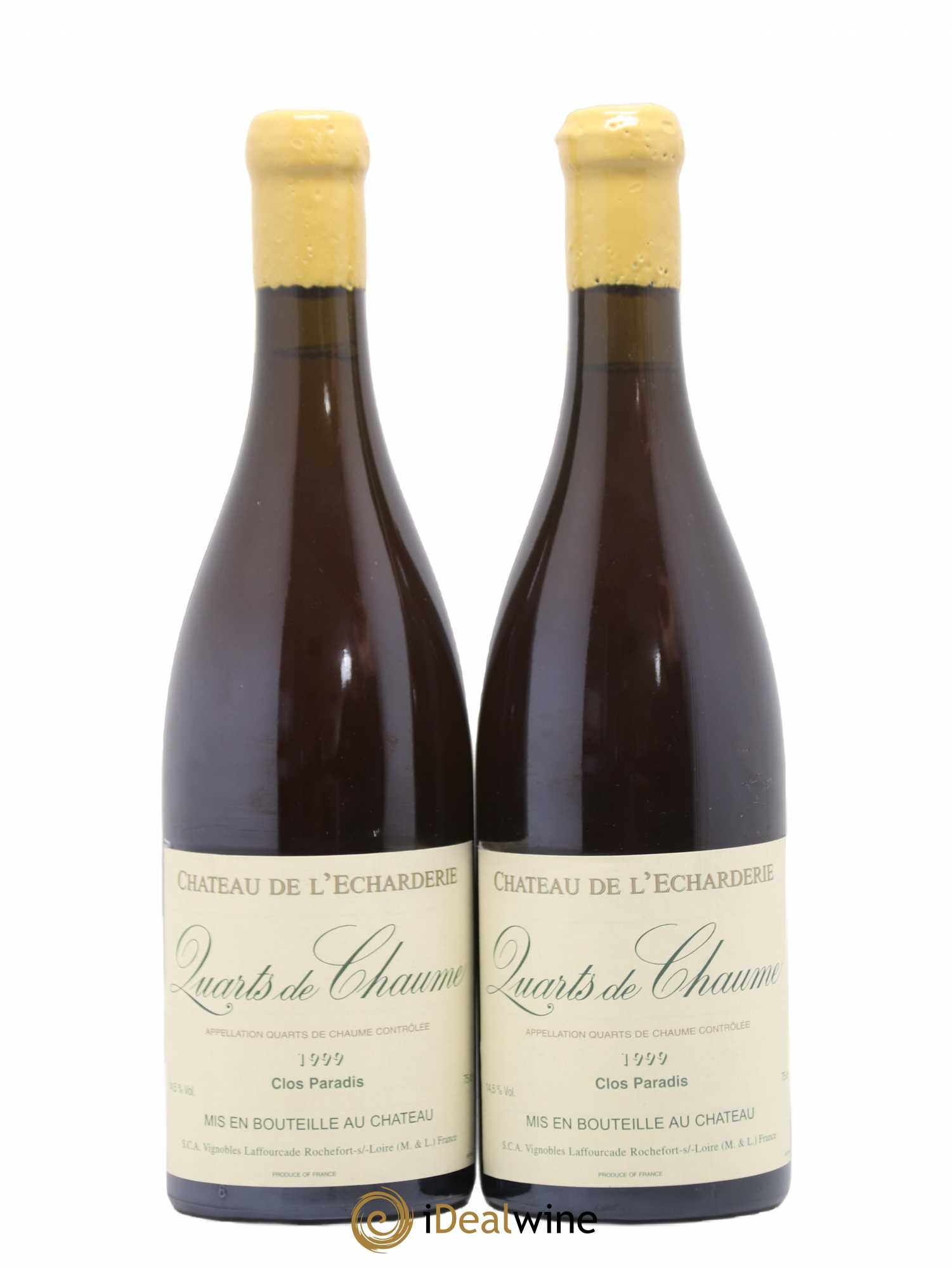 Quarts de Chaume Chateau L'Echarderie Clos Paradis 1999 - Lotto di 2 bottiglie - 0