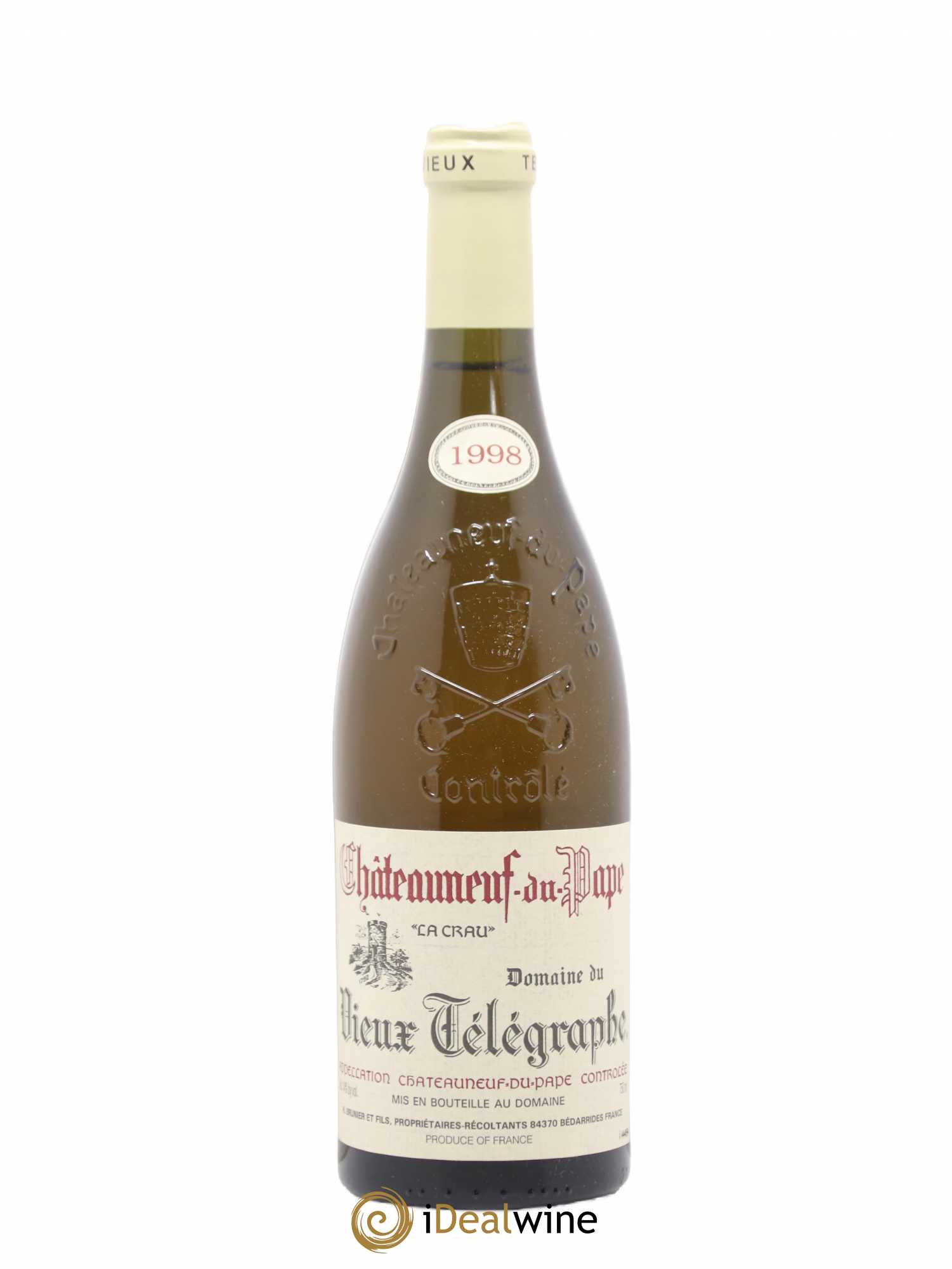 Châteauneuf-du-Pape Vieux Télégraphe (Domaine du) Vignobles Brunier La Crau 1998 - Lot de 1 bouteille - 0