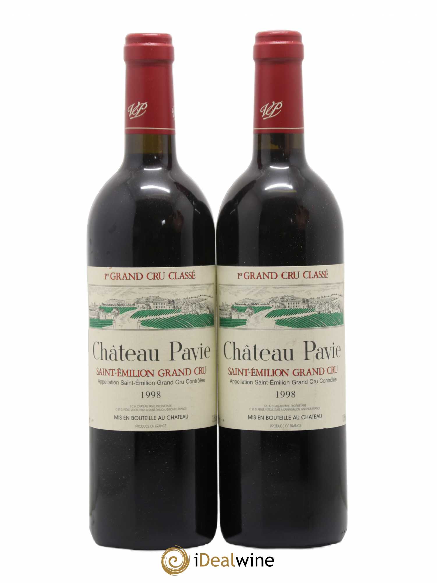 Château Pavie 1er Grand Cru Classé A 1998 - Lot de 2 bouteilles - 0