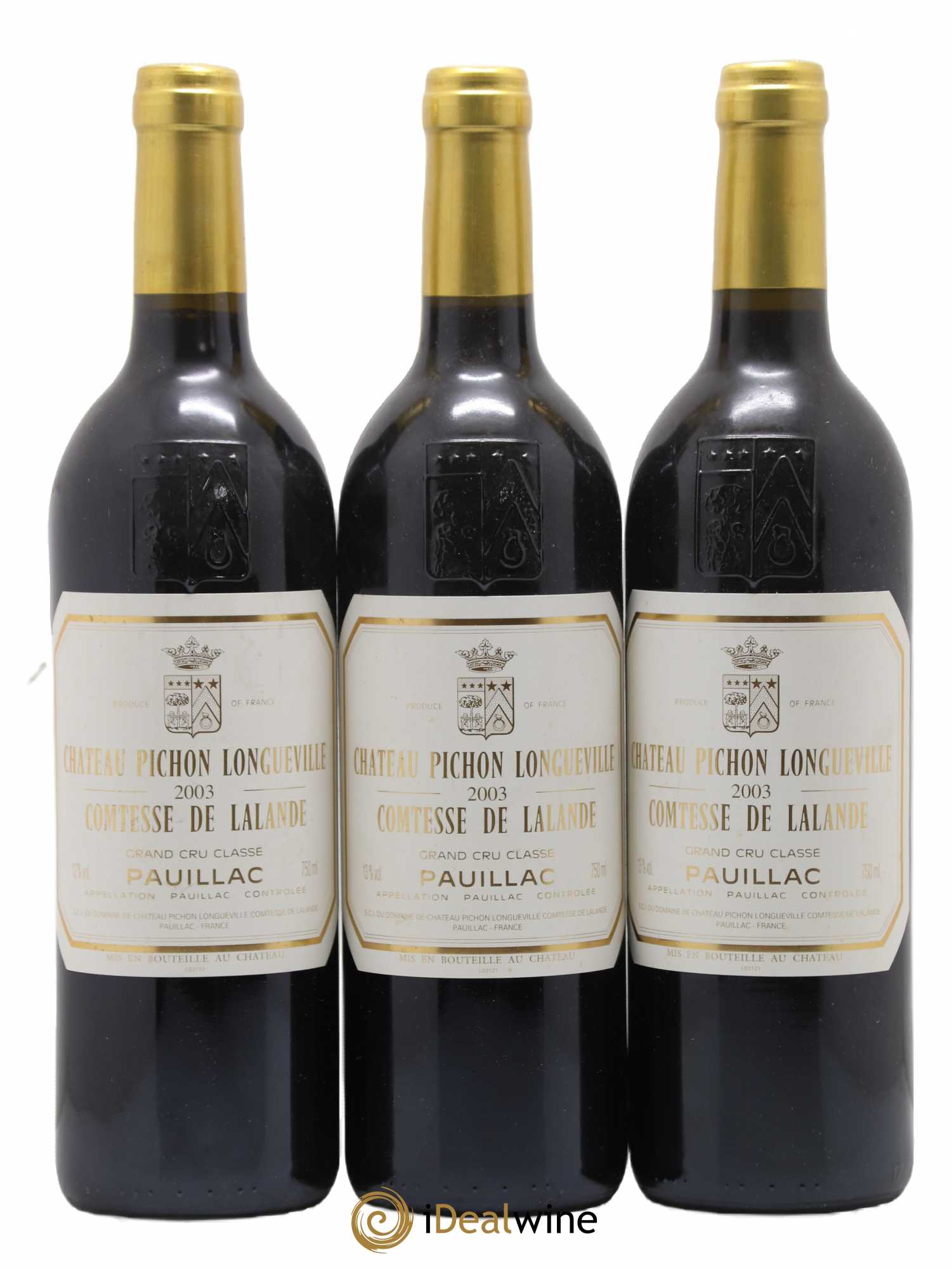 Château Pichon Longueville Comtesse de Lalande 2ème Grand Cru Classé 2003 - Lot de 3 bouteilles - 0