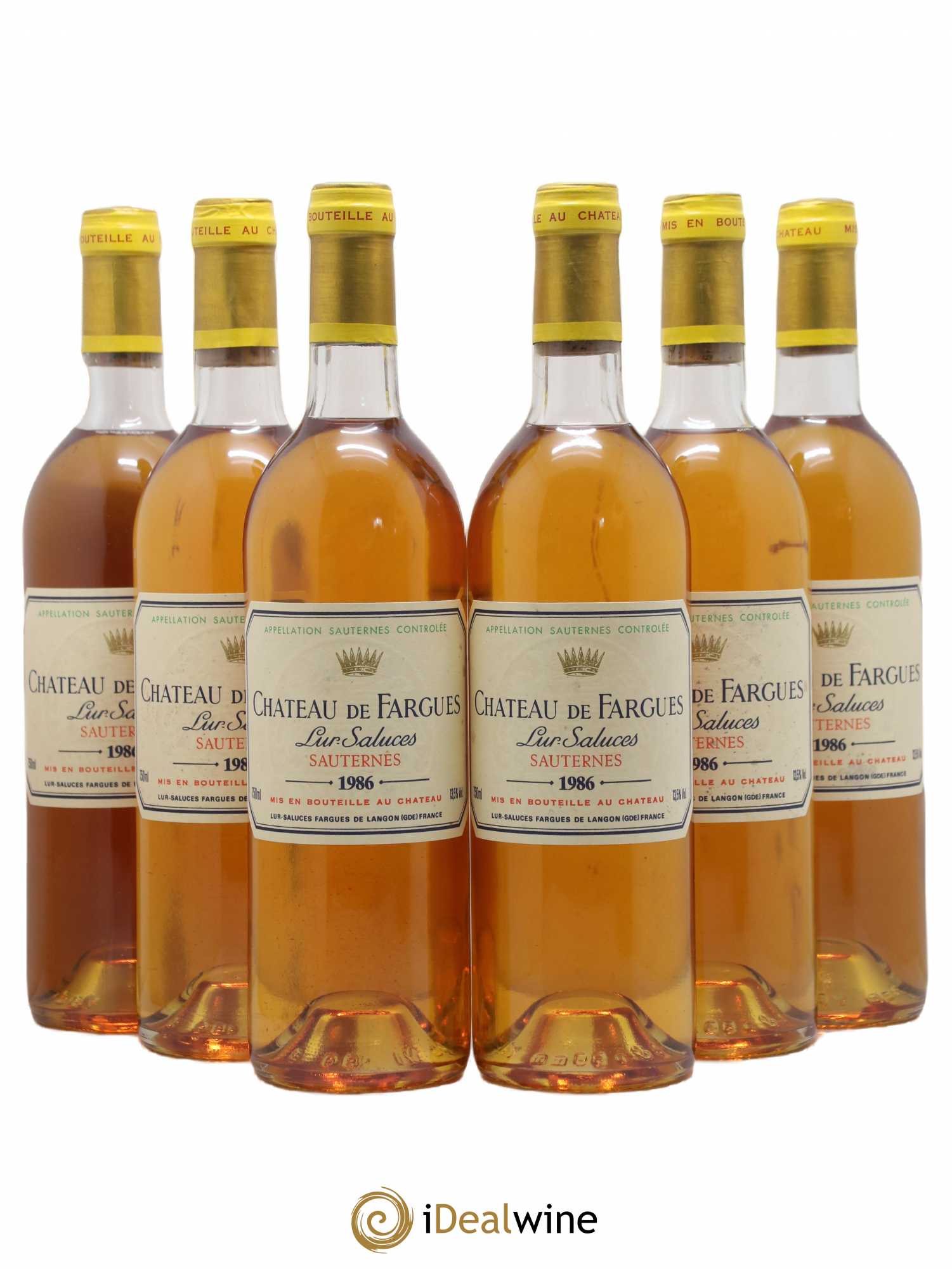 Château de Fargues 1986 - Lotto di 6 bottiglie - 0
